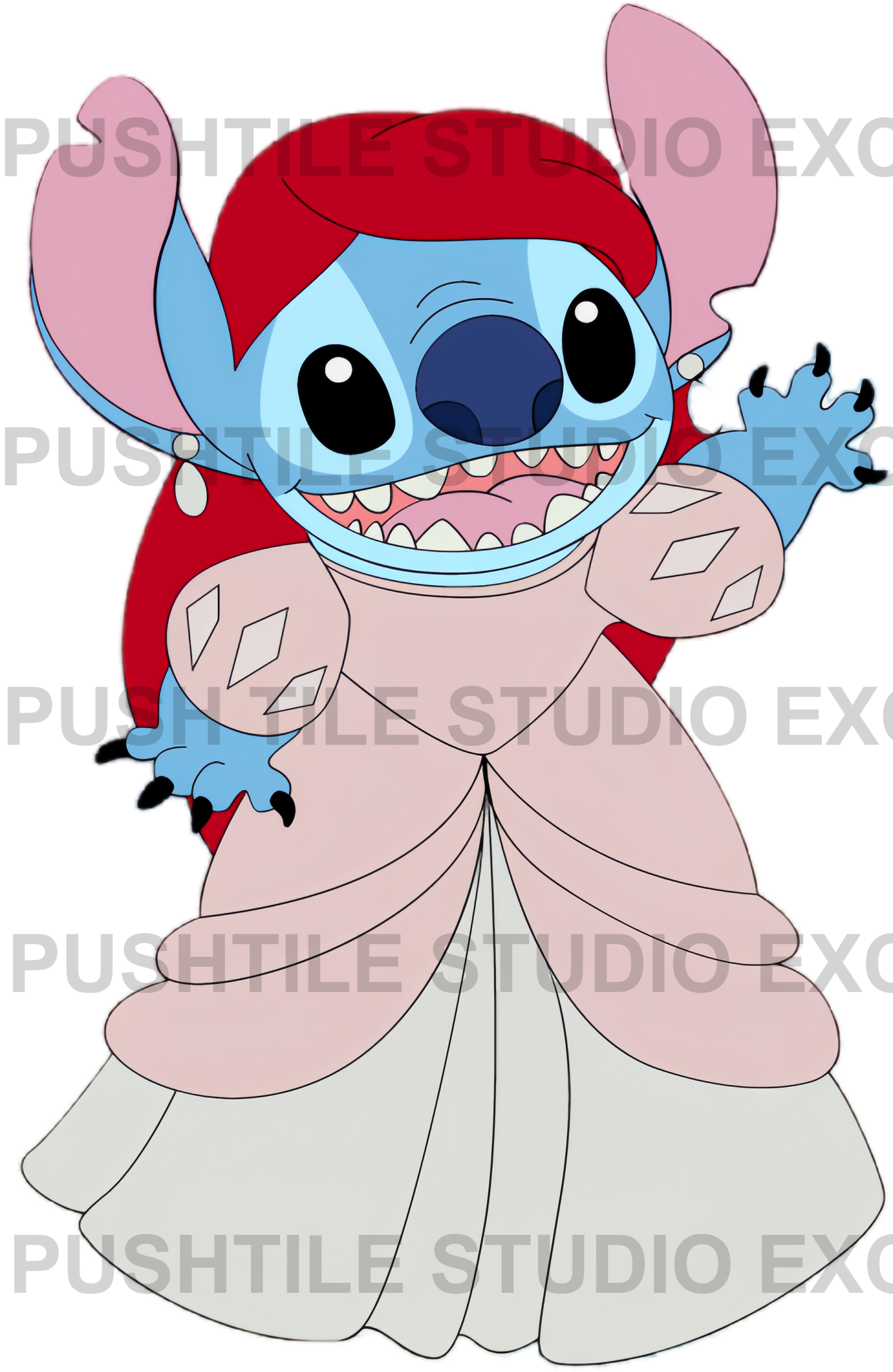 Pre-Release Push Tile Game 2 Player Set（Stitch Cosplay Princess ）65 Tiles