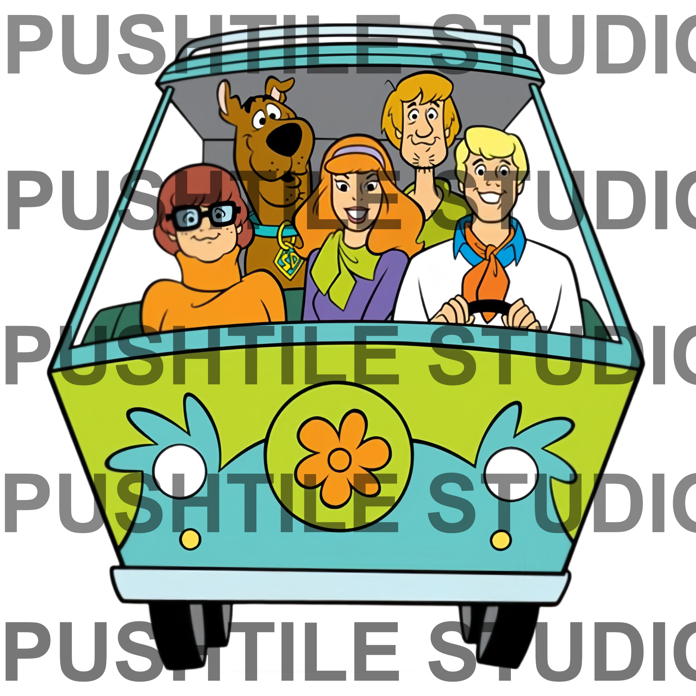 Push Tile Game 2 Player Set（ Scooby Doo ）65 Tiles