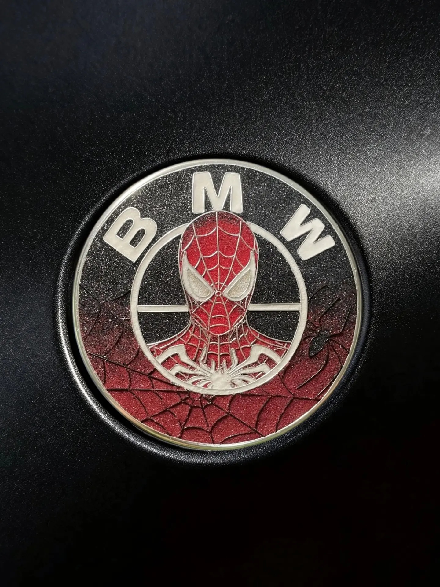 Heritage Enamel Custom Car Badge - Spiderman| Master Artisan Hand-Painted Emblem