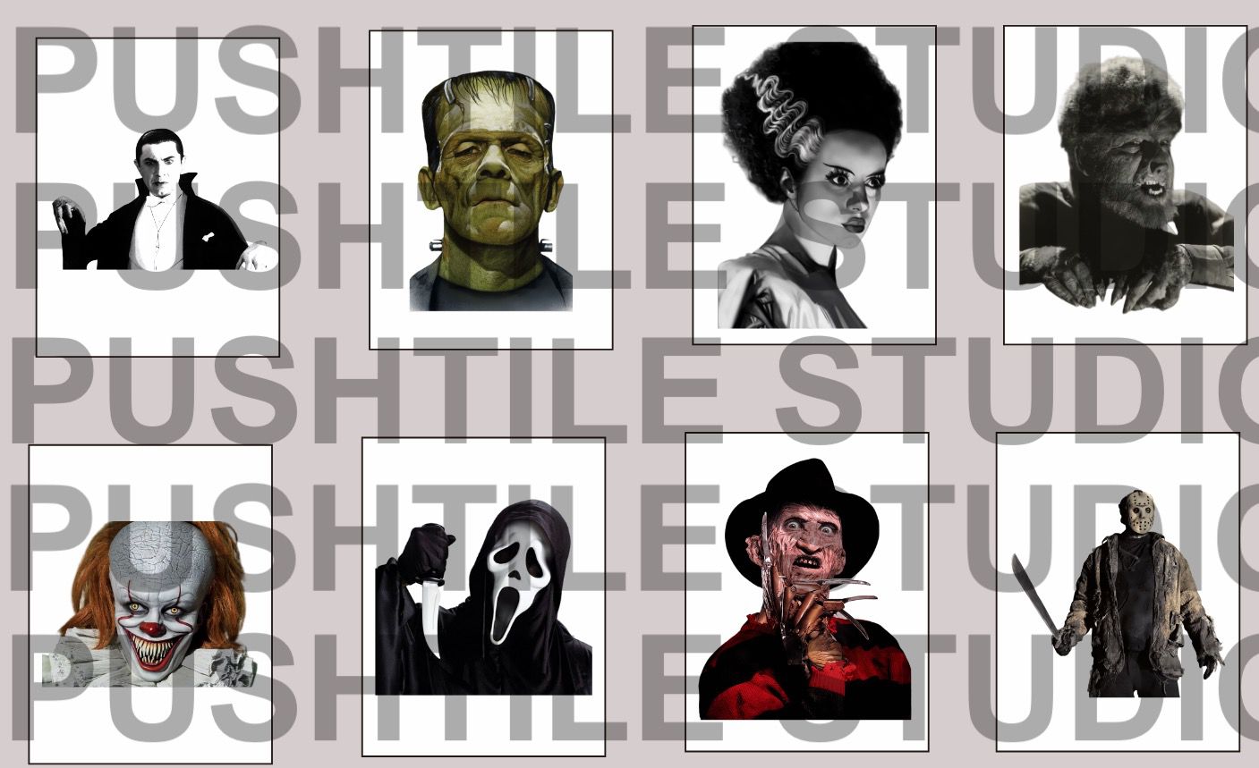  Pre-Release Push Tile Game 2 Player Set（  Classic Horror VS Modern Horror  ）65 Tiles