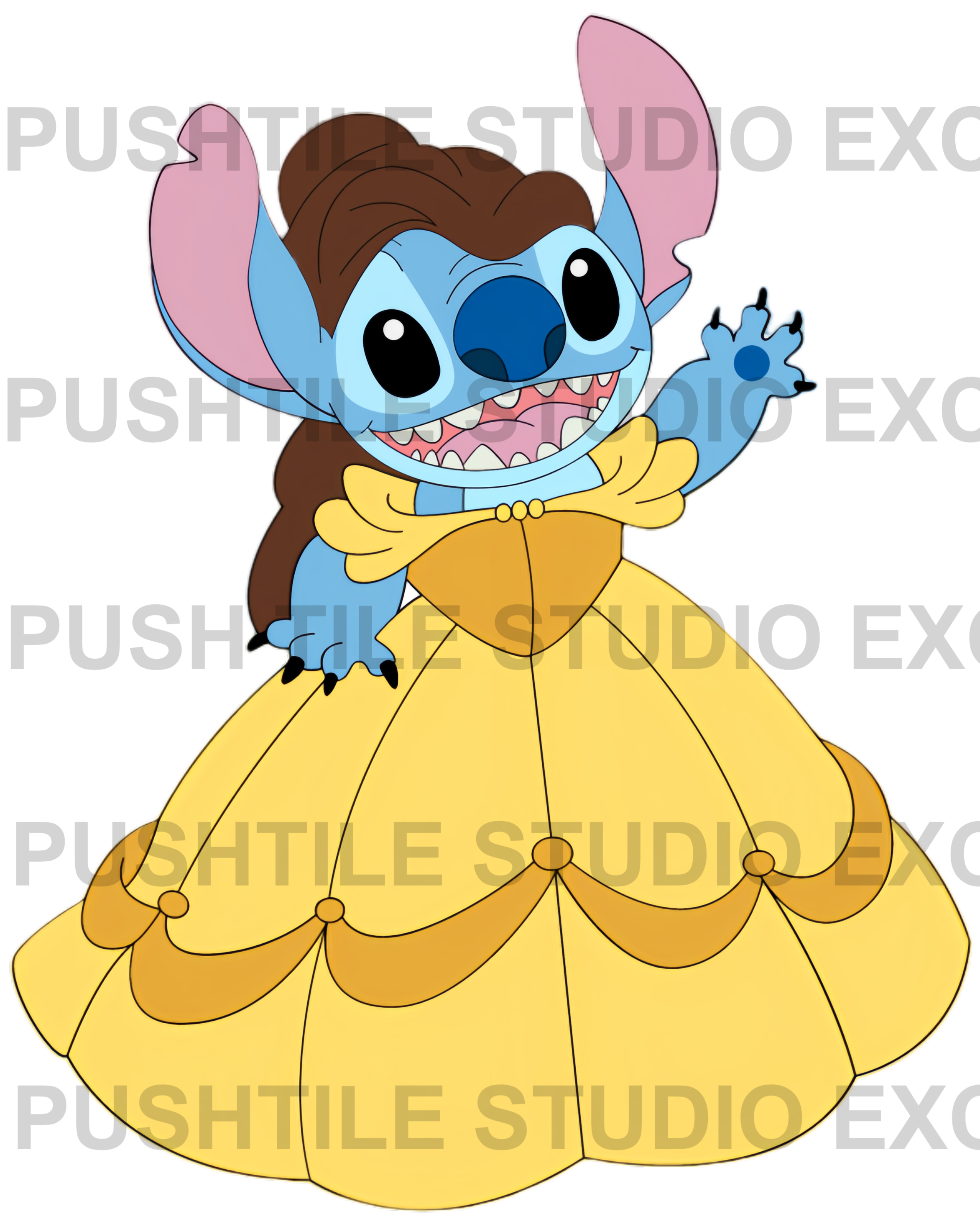 Pre-Release Push Tile Game 2 Player Set（Stitch Cosplay Princess ）65 Tiles