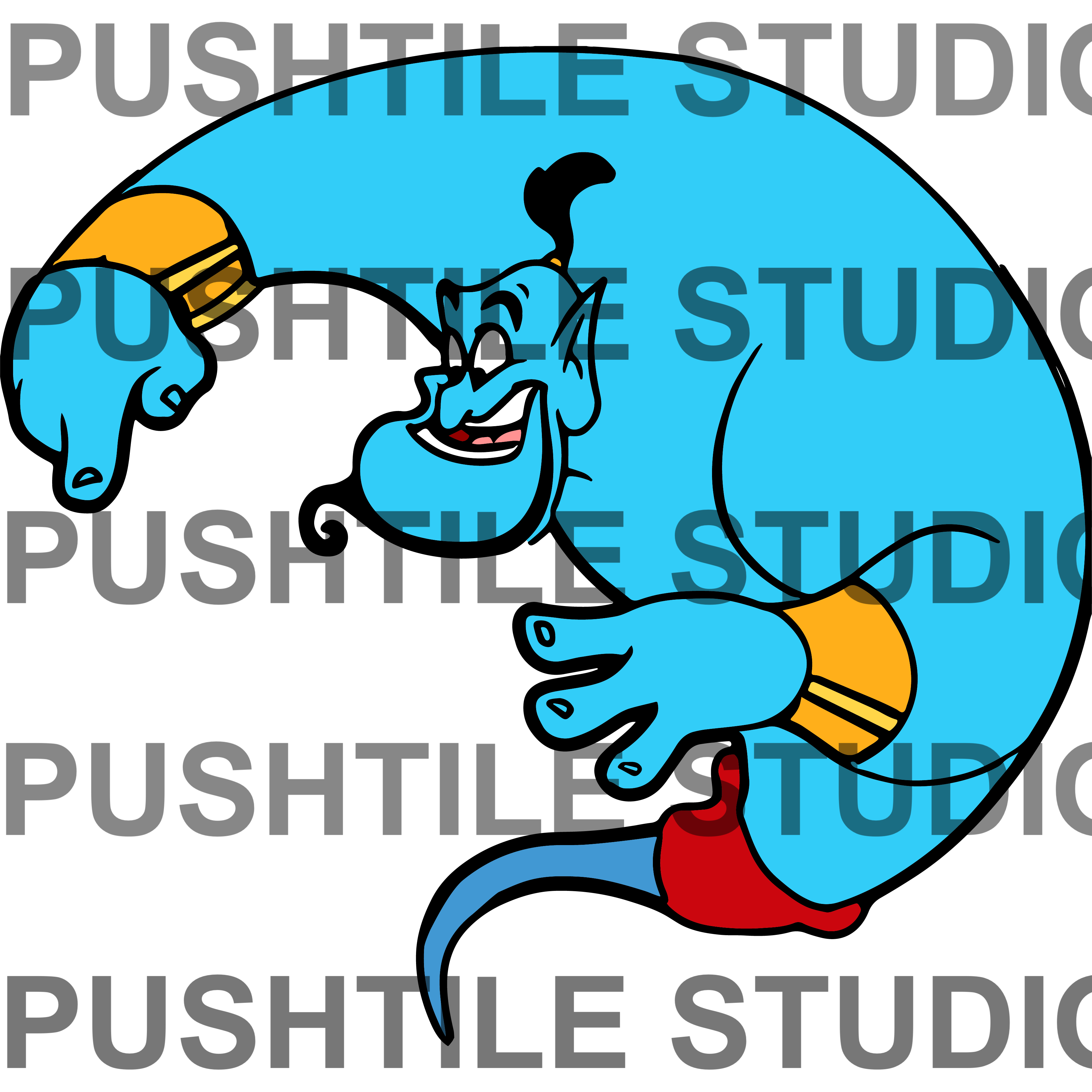 Push Tile Game 2 Player Set（ Aladdin  ）65 Tiles