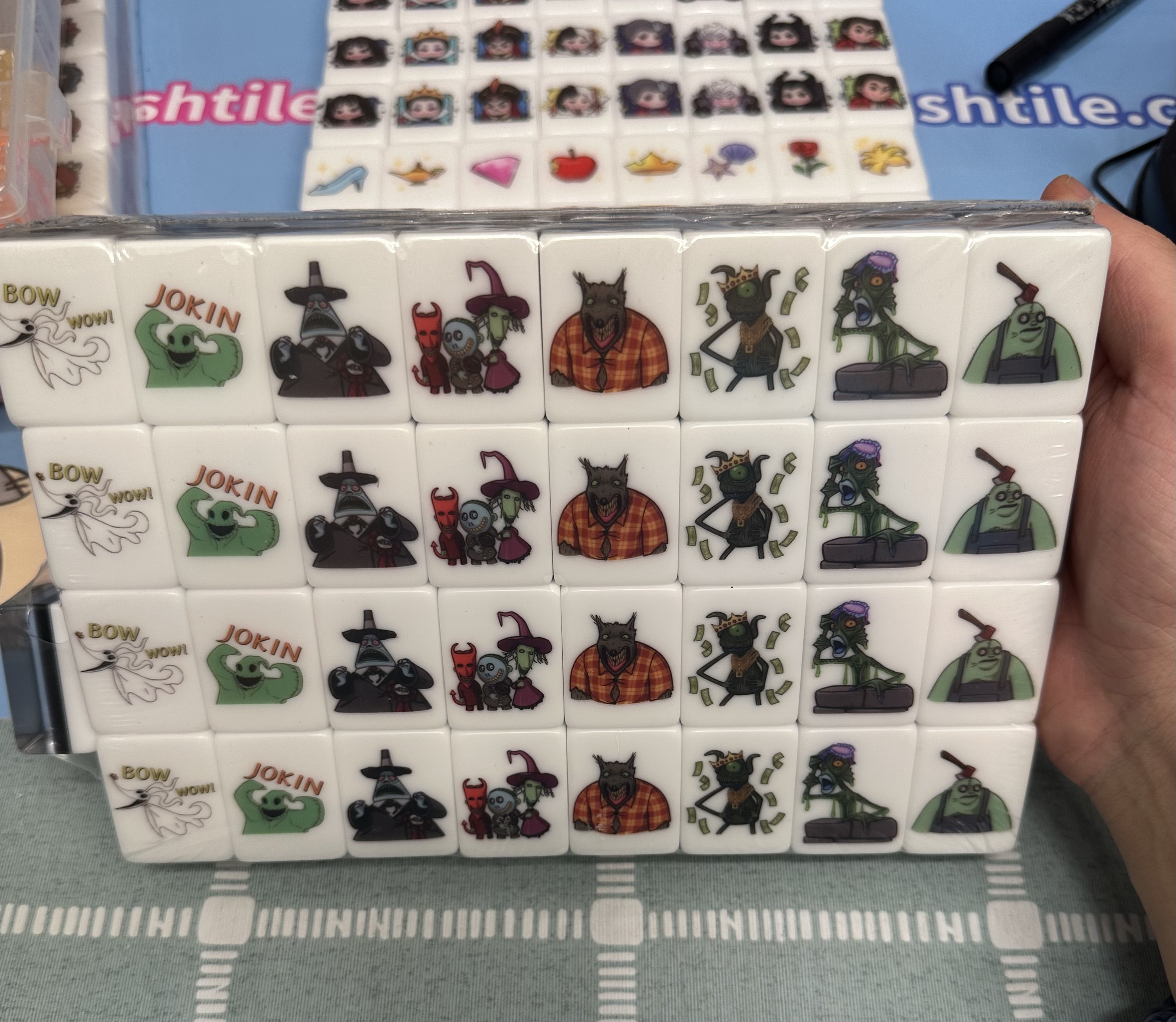  Pre-Release Push Tile Game 2 Player Set（ Nightmare Before Christmas ）65 Tiles