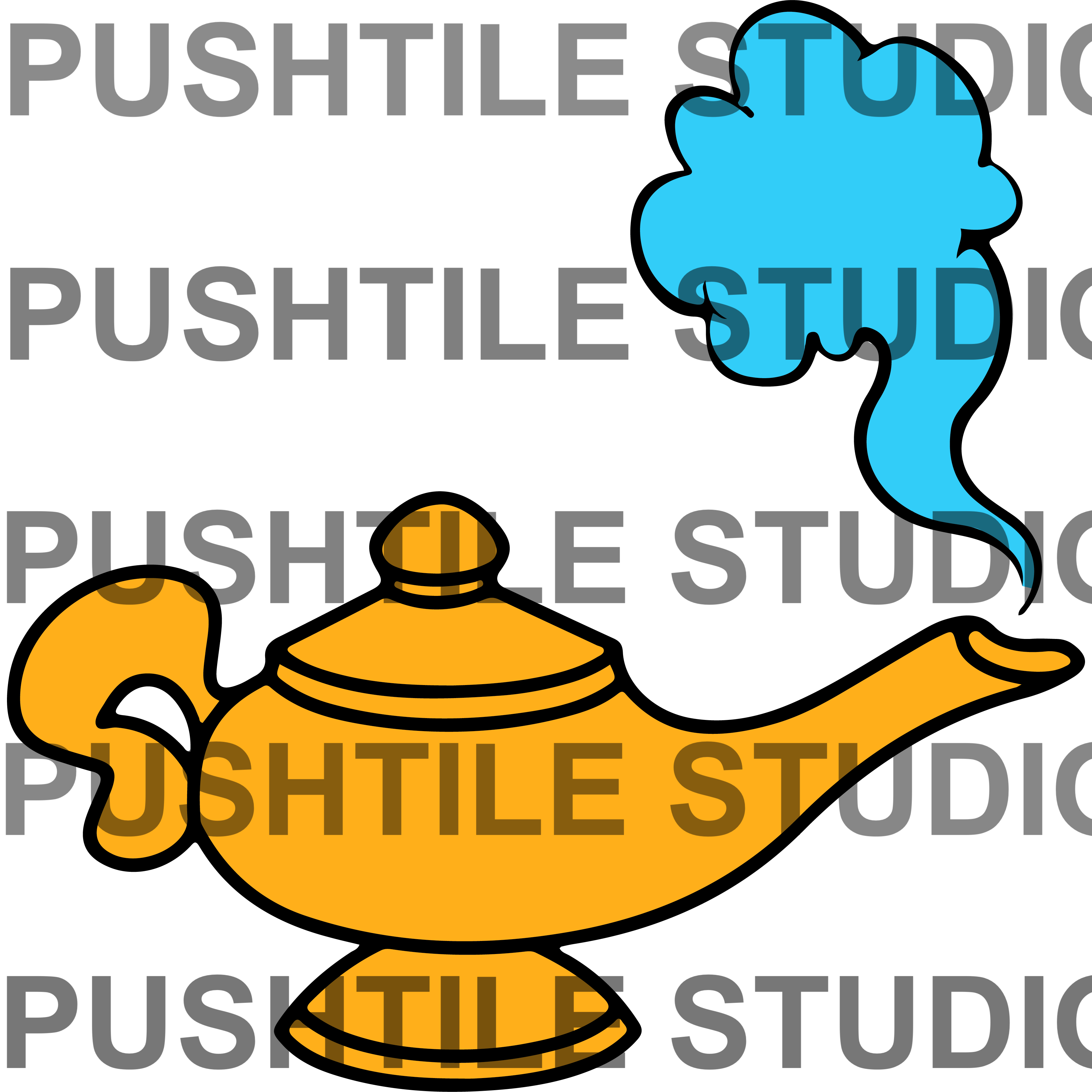 Push Tile Game 2 Player Set（ Aladdin  ）65 Tiles