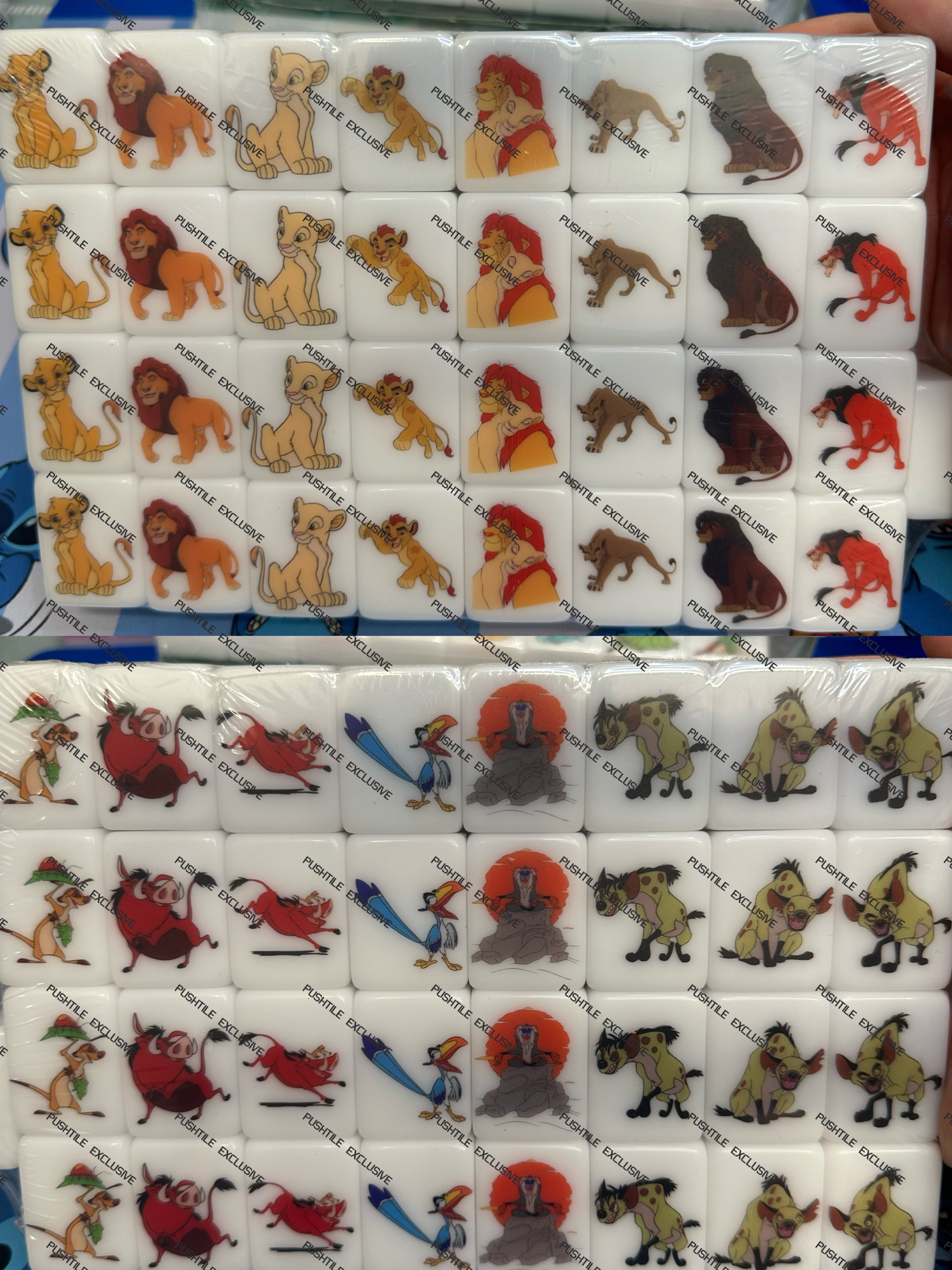 Push Tile Game 2 Player Set（ Lion King ）65 Tiles