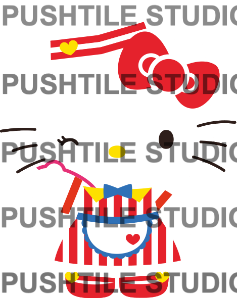 Push Tile Game 2 Player Set（ Sanrio HK Grocery VS Burger Shop  ）65 Tiles