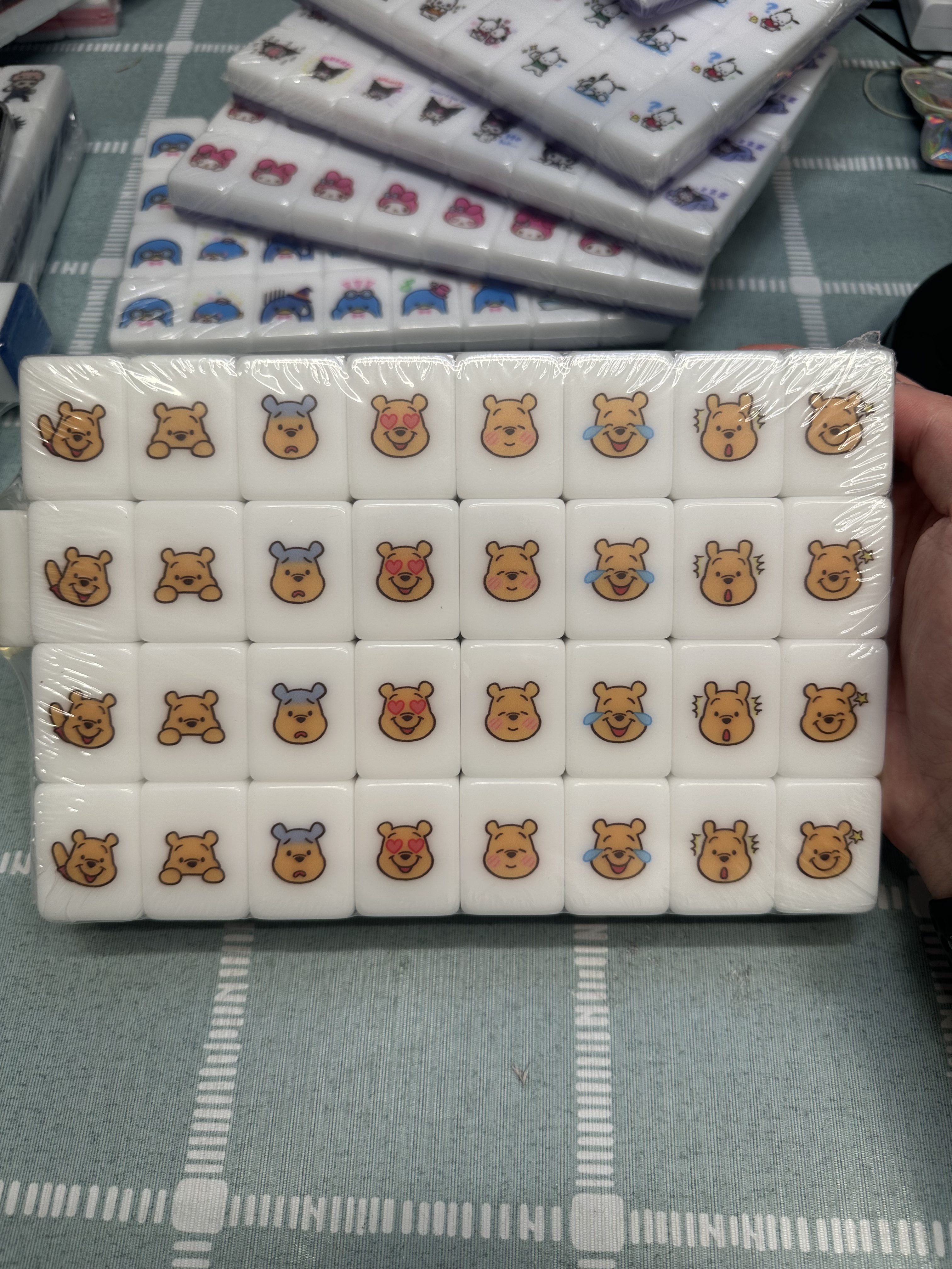 Push Tile Mahjong Tile Game Sunrise Yellow  65 tiles ( Winnie the pooh ) tiktok new viral trending rummy dominos