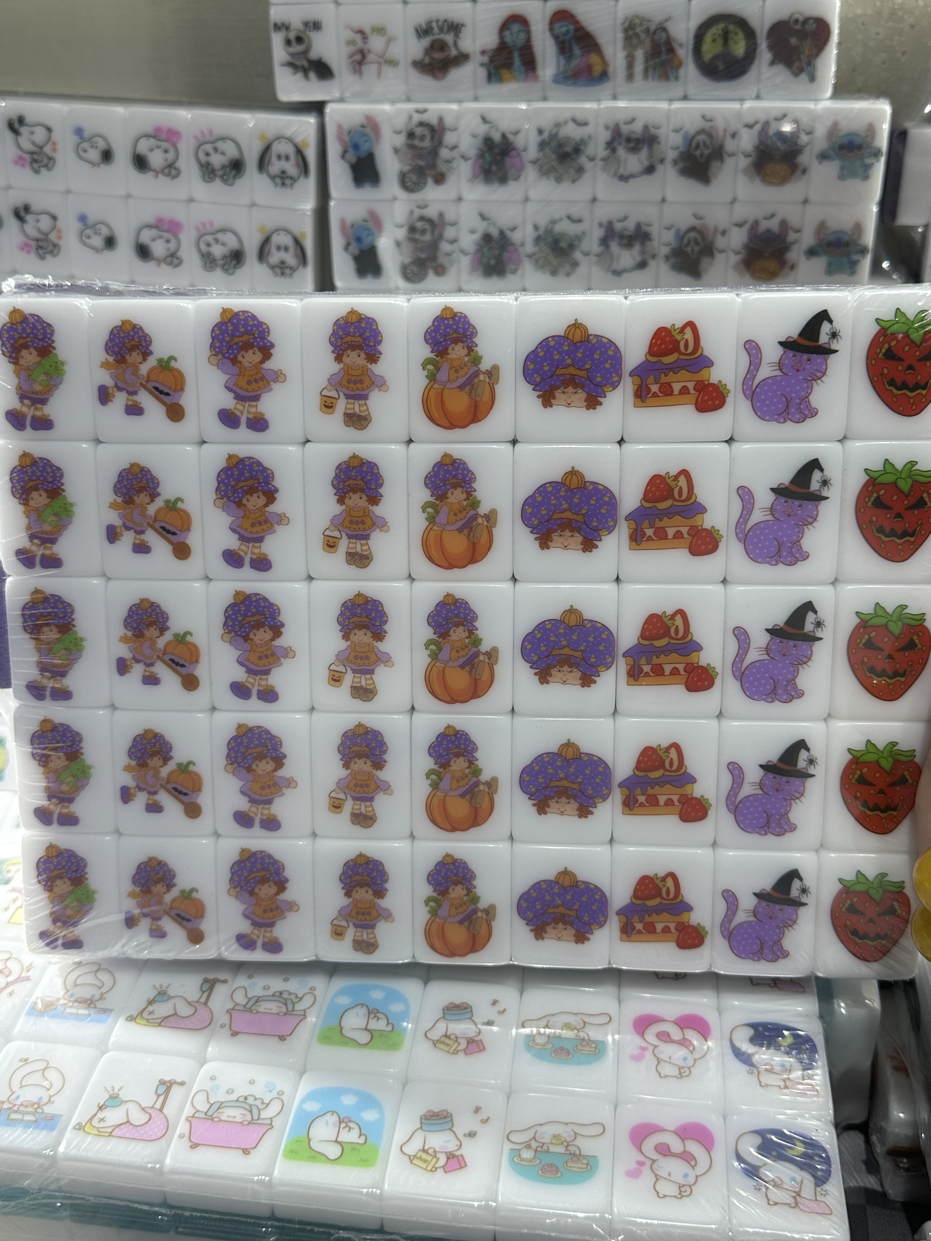 Push Tile Game Deluxe 2 Player Set（ Scary Berry - Strawberry Shortcake Hallowen ）91 Tiles