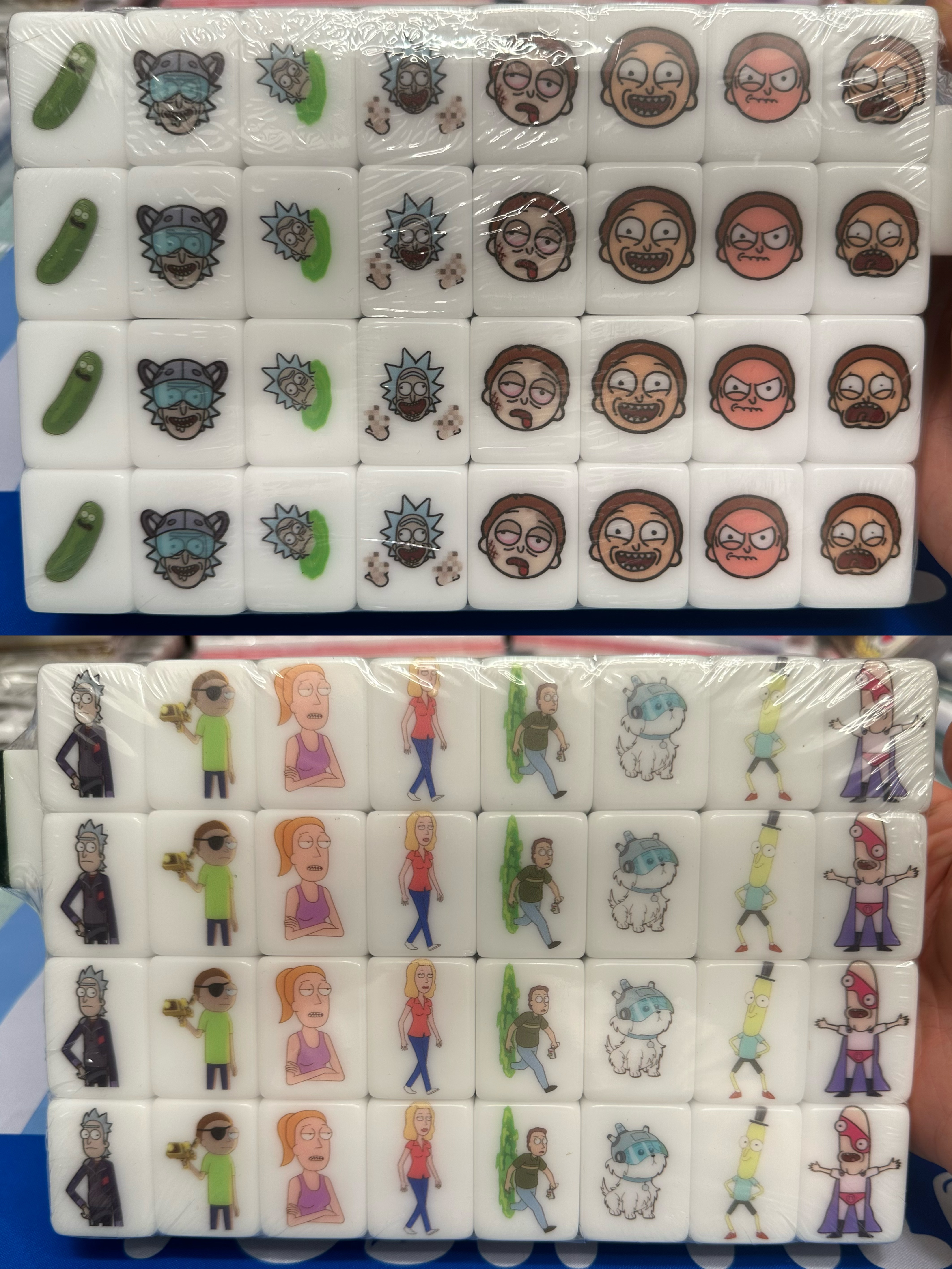 Push Tile Game 2 Player Set（ Rick and Morty ）65 Tiles