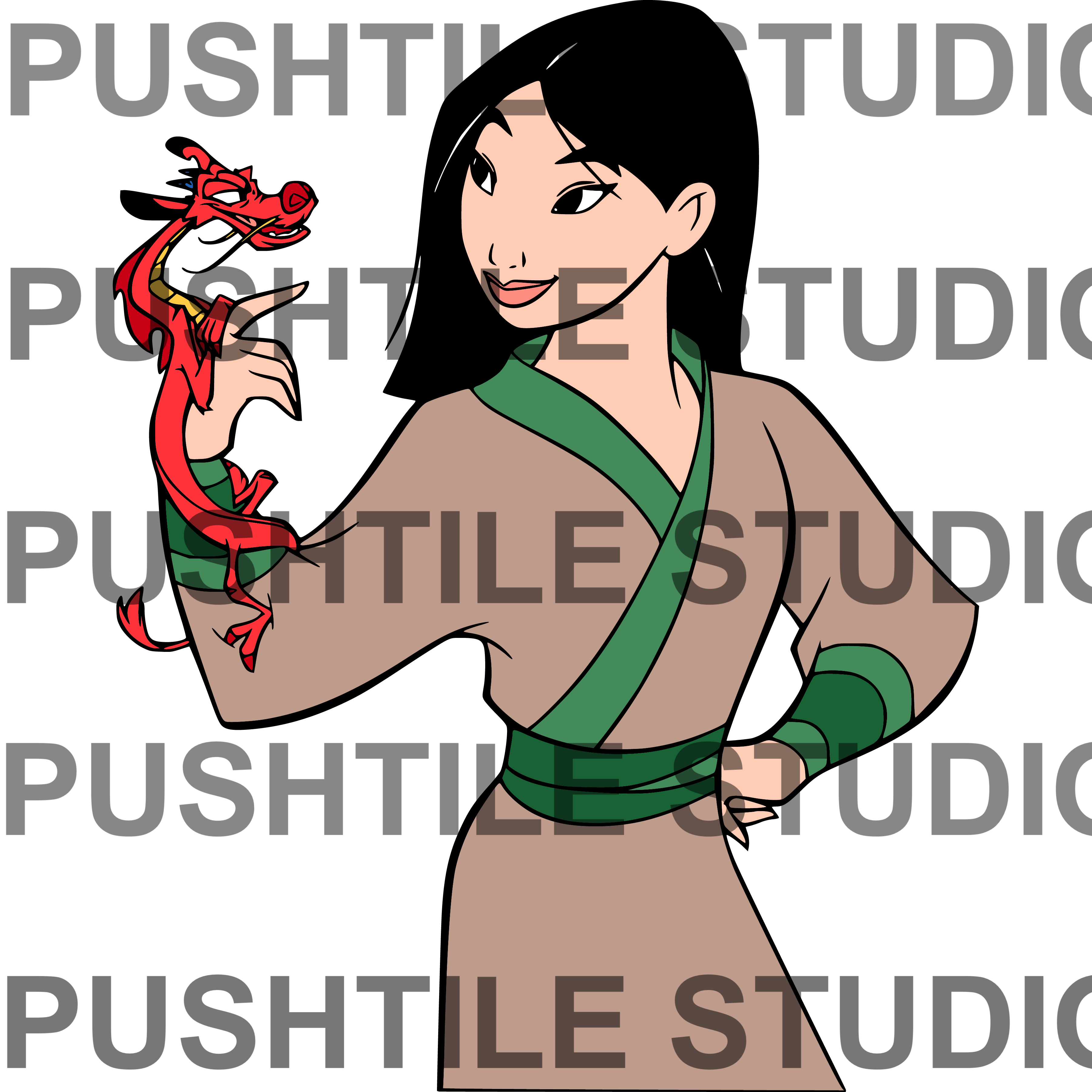 Push Tile Game 2 Player Set（ Mulan  ）65 Tiles