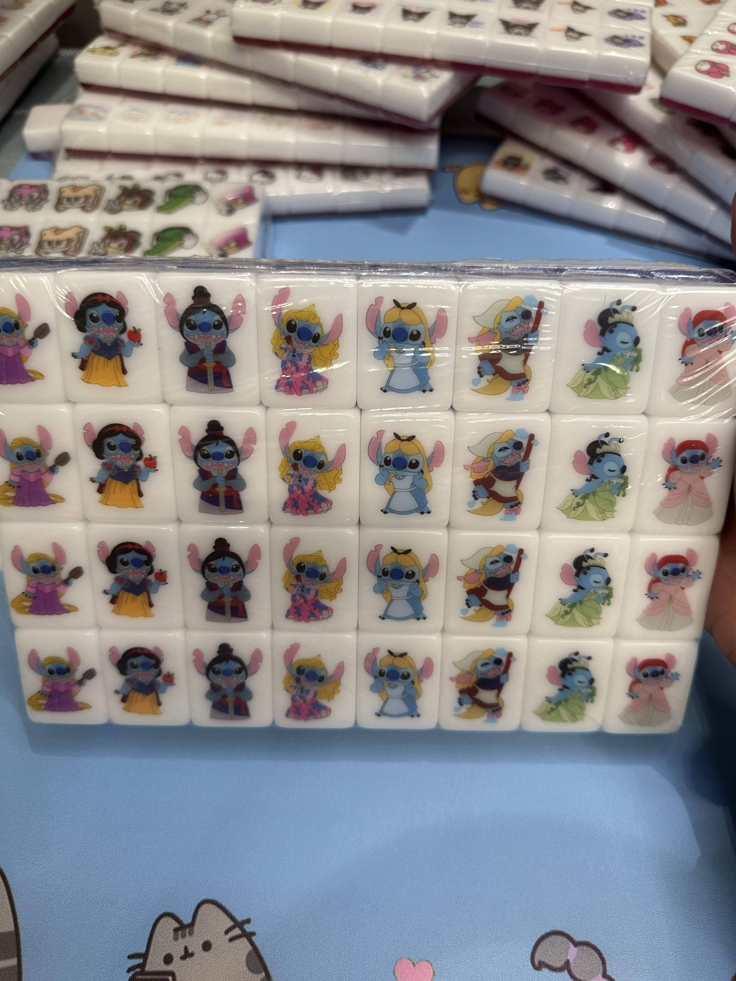 Push Tile Game 2 Player Set（Stitch Cosplay Princess ）65 Tiles
