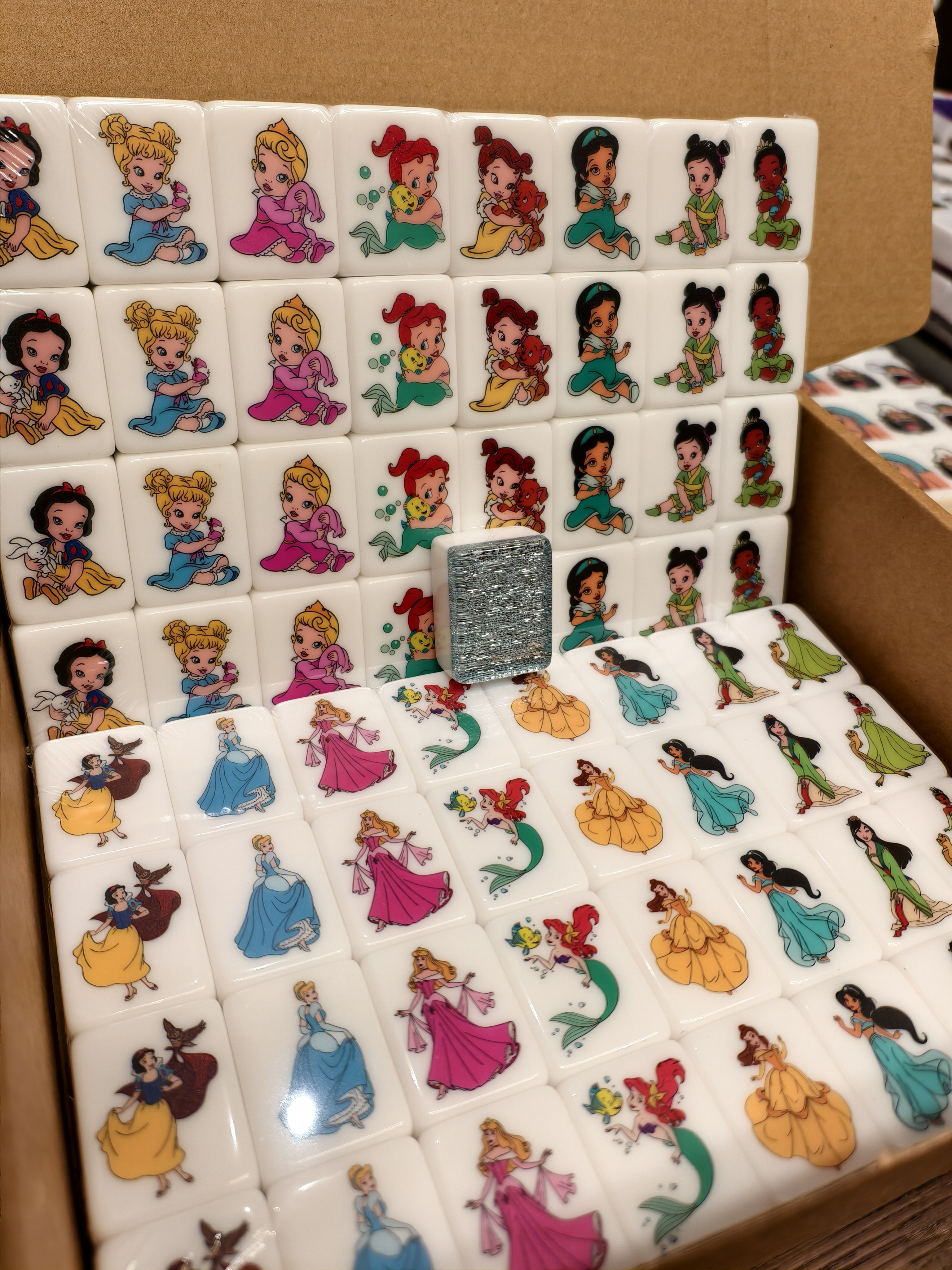 Push Tile Game 2 Player Set（ Baby Disney Princesses ）65 Tiles