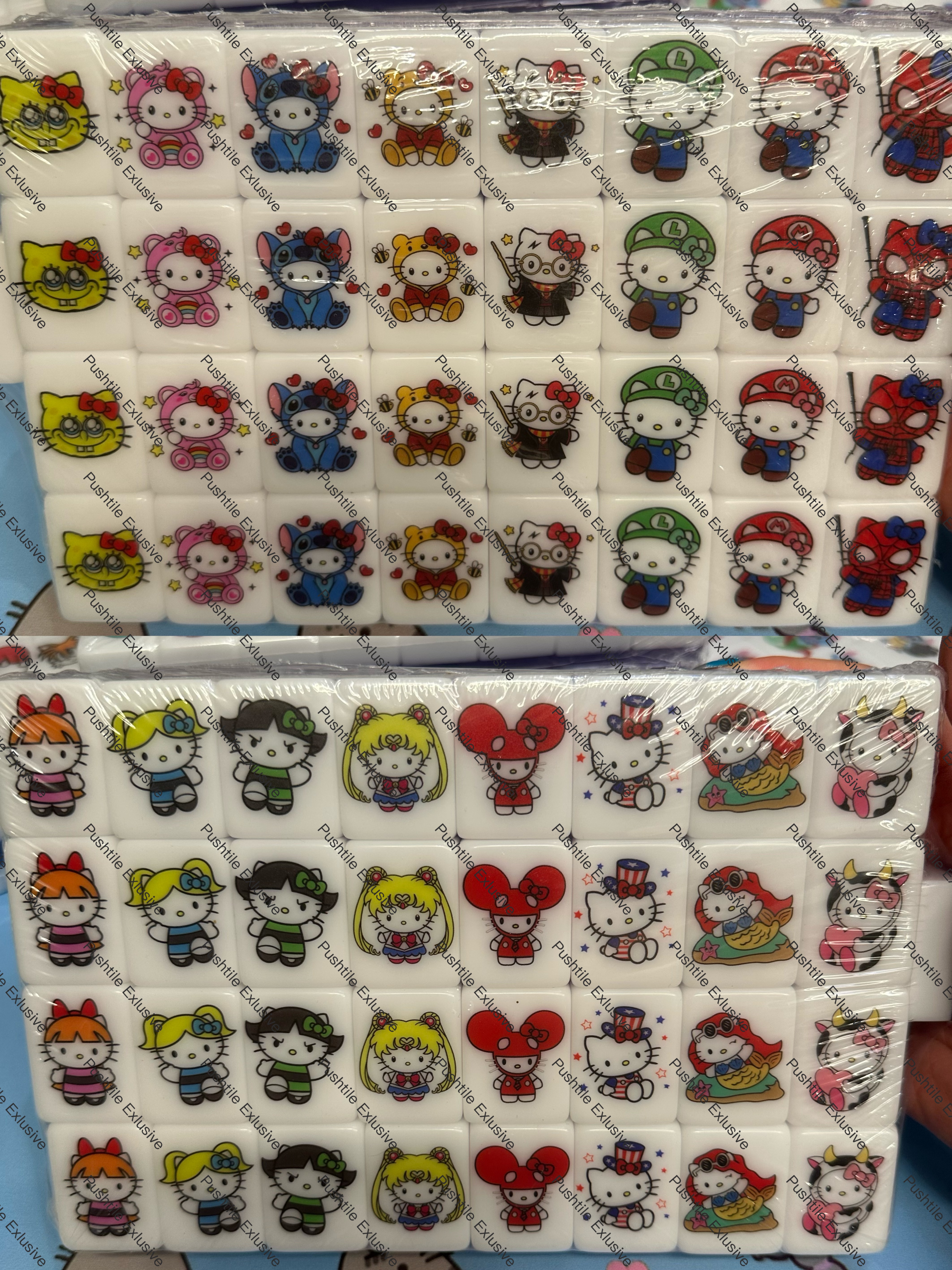 Push Tile Game 2 Player Set（ Sanrio Hello Kitty Cosplay Deluxe ）65 Tiles