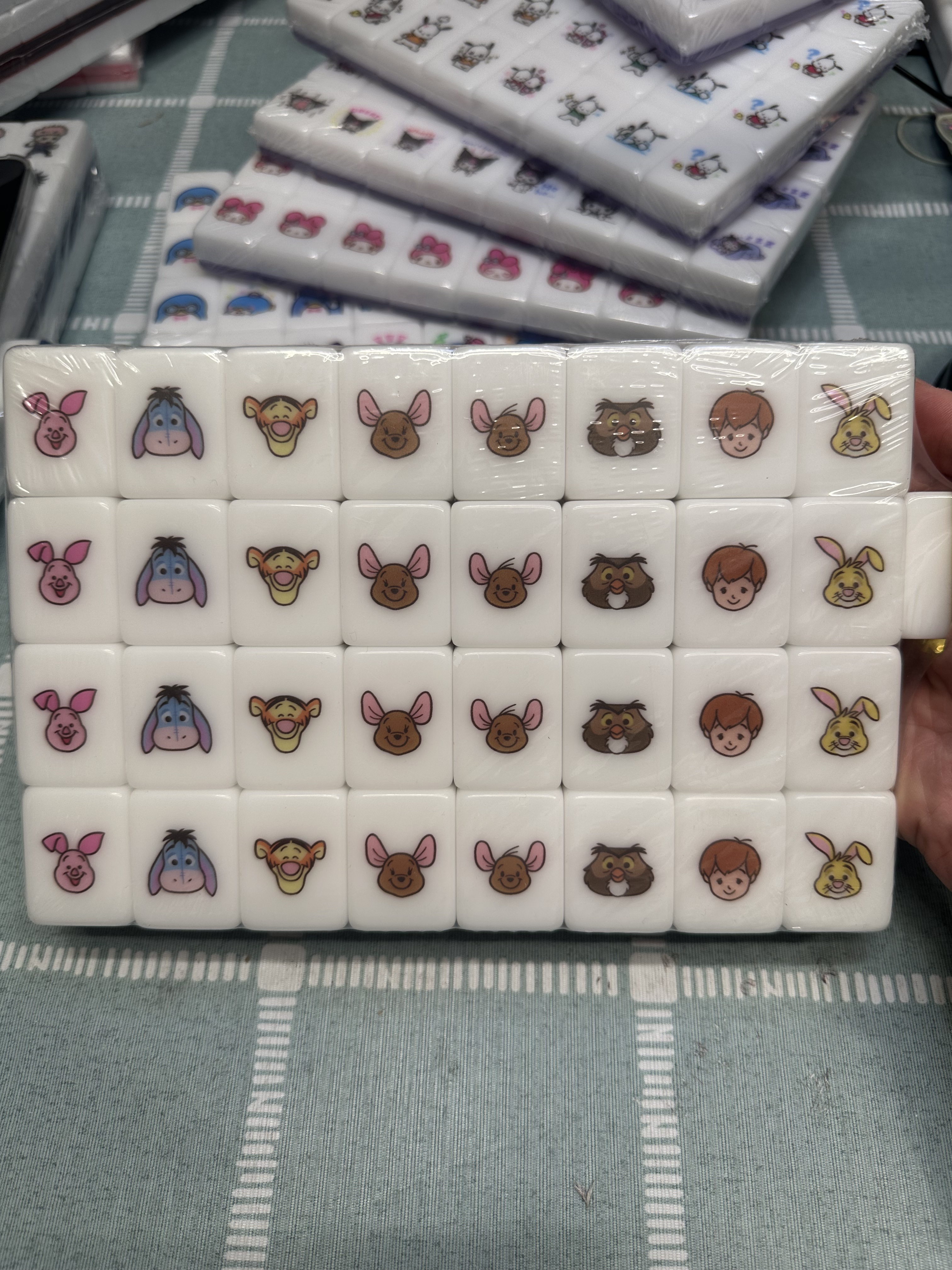 Push Tile Mahjong Tile Game Sunrise Yellow  65 tiles ( Winnie the pooh ) tiktok new viral trending rummy dominos