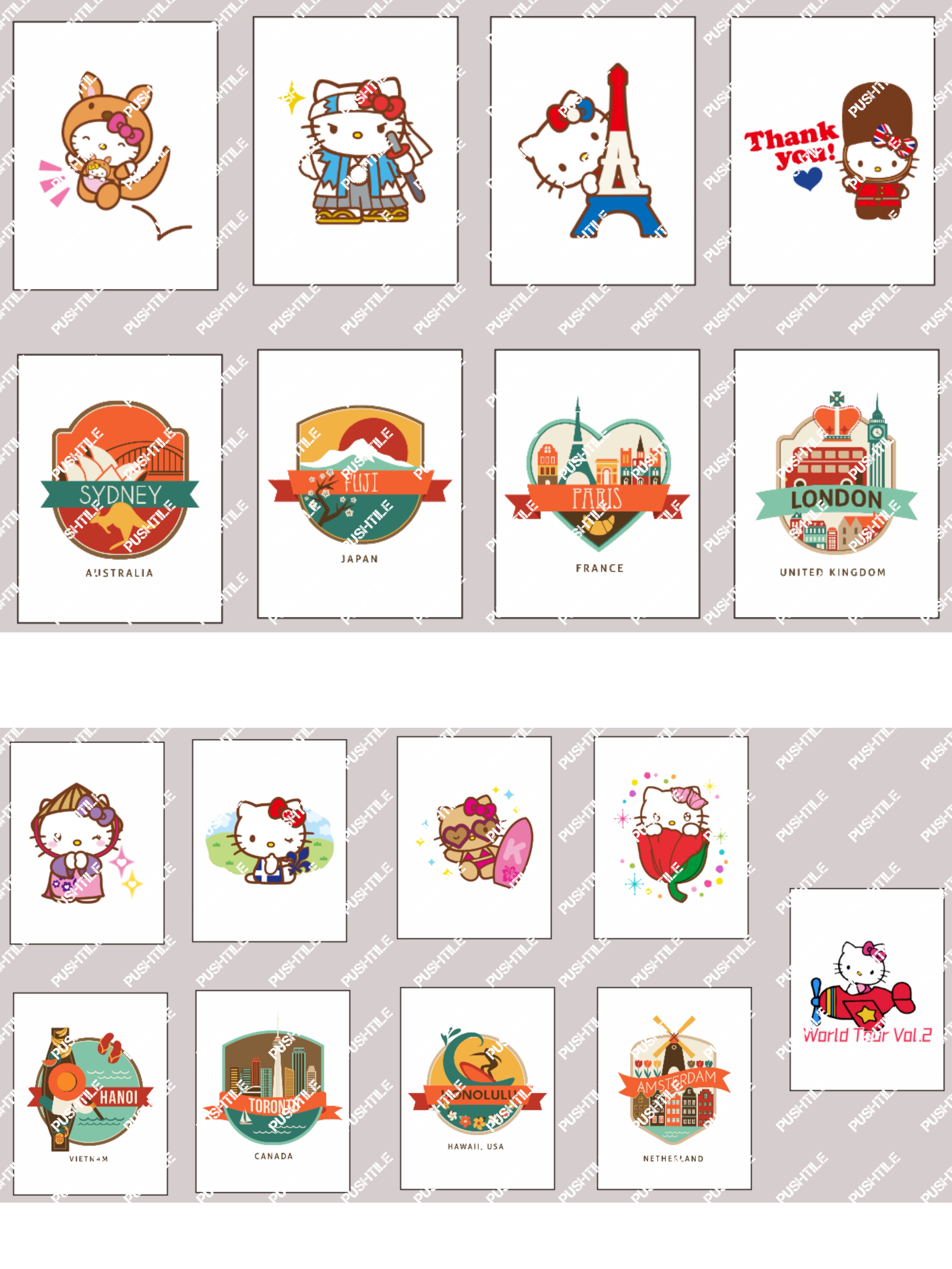 Push Tile Game 2 Player Set（ Sanrio HK World Tour - Vol.2 ）65 Tiles