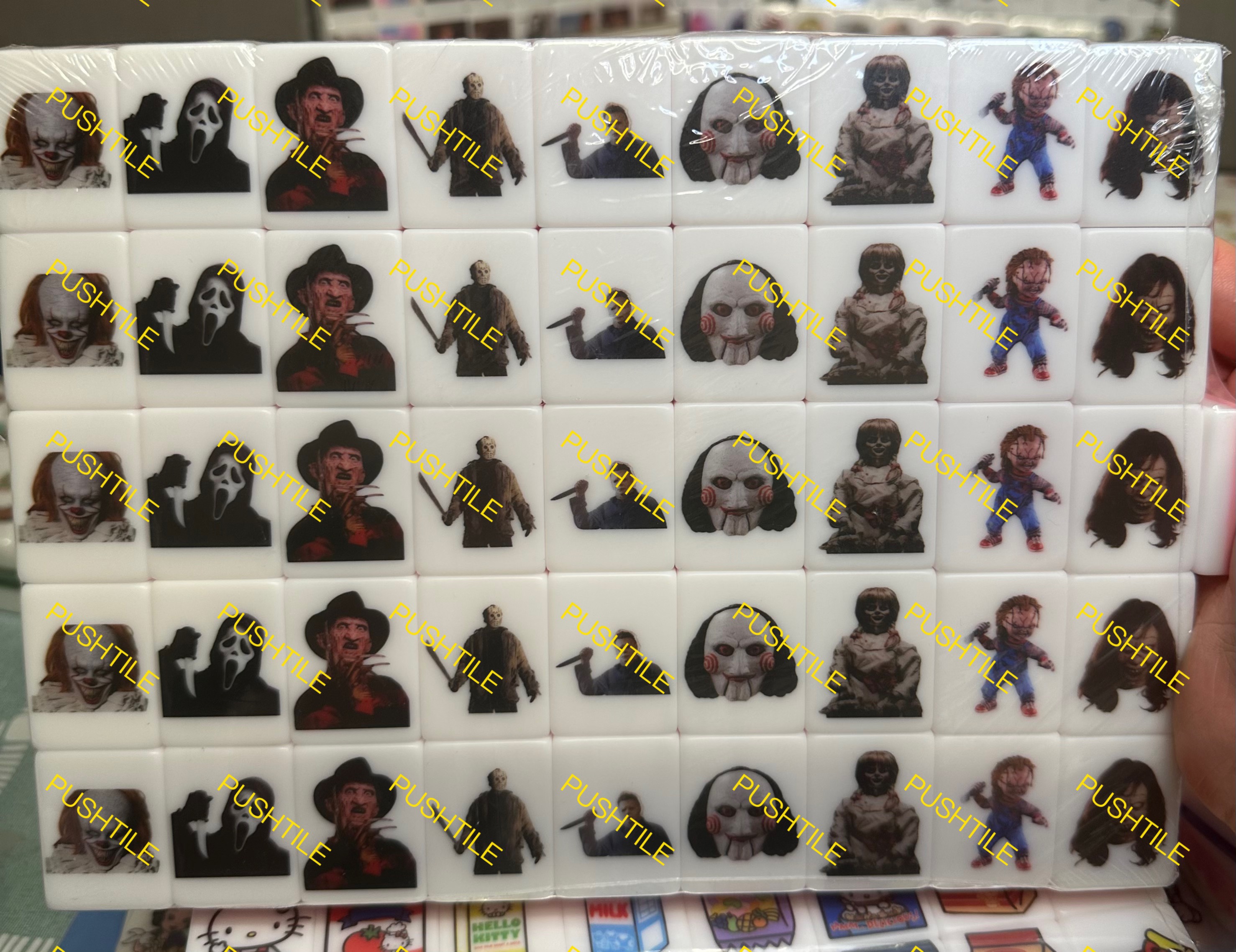 Push Tile Game Deluxe 2 Player Set（ Classic Horror VS Modern Horror  ）91 Tiles