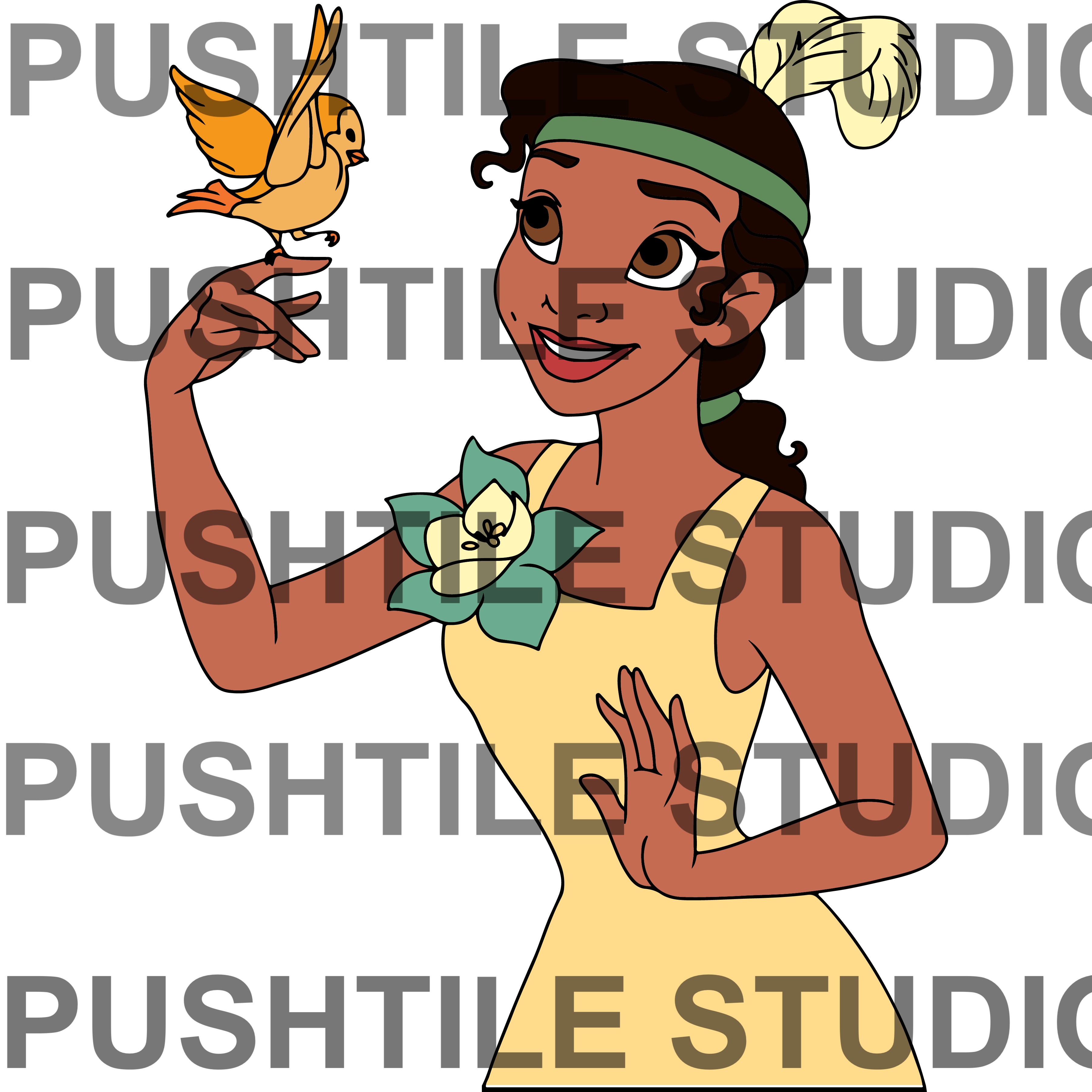 Push Tile Game 2 Player Set（ The Princess and the Frog ）65 Tiles