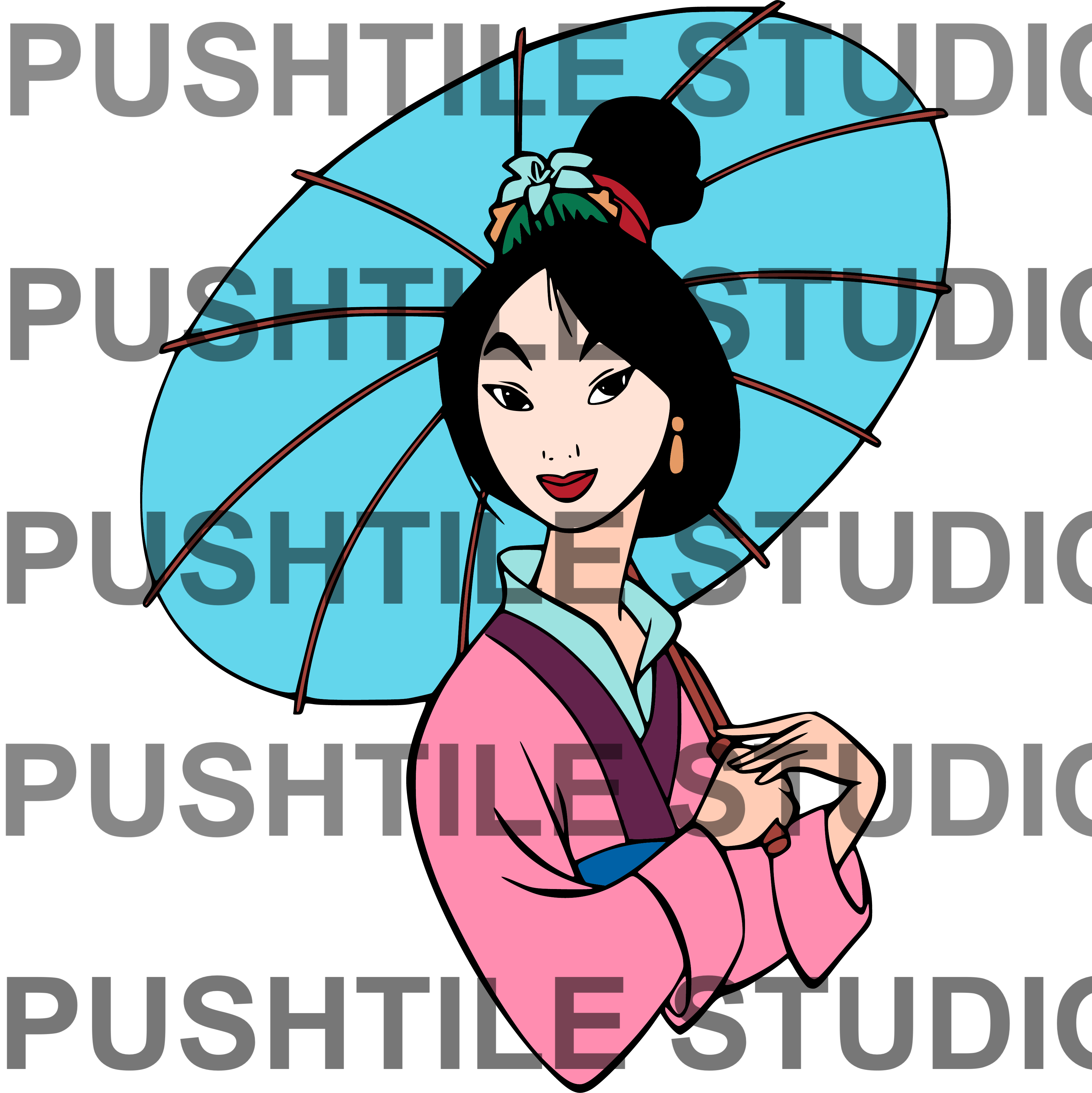 Push Tile Game 2 Player Set（ Mulan  ）65 Tiles