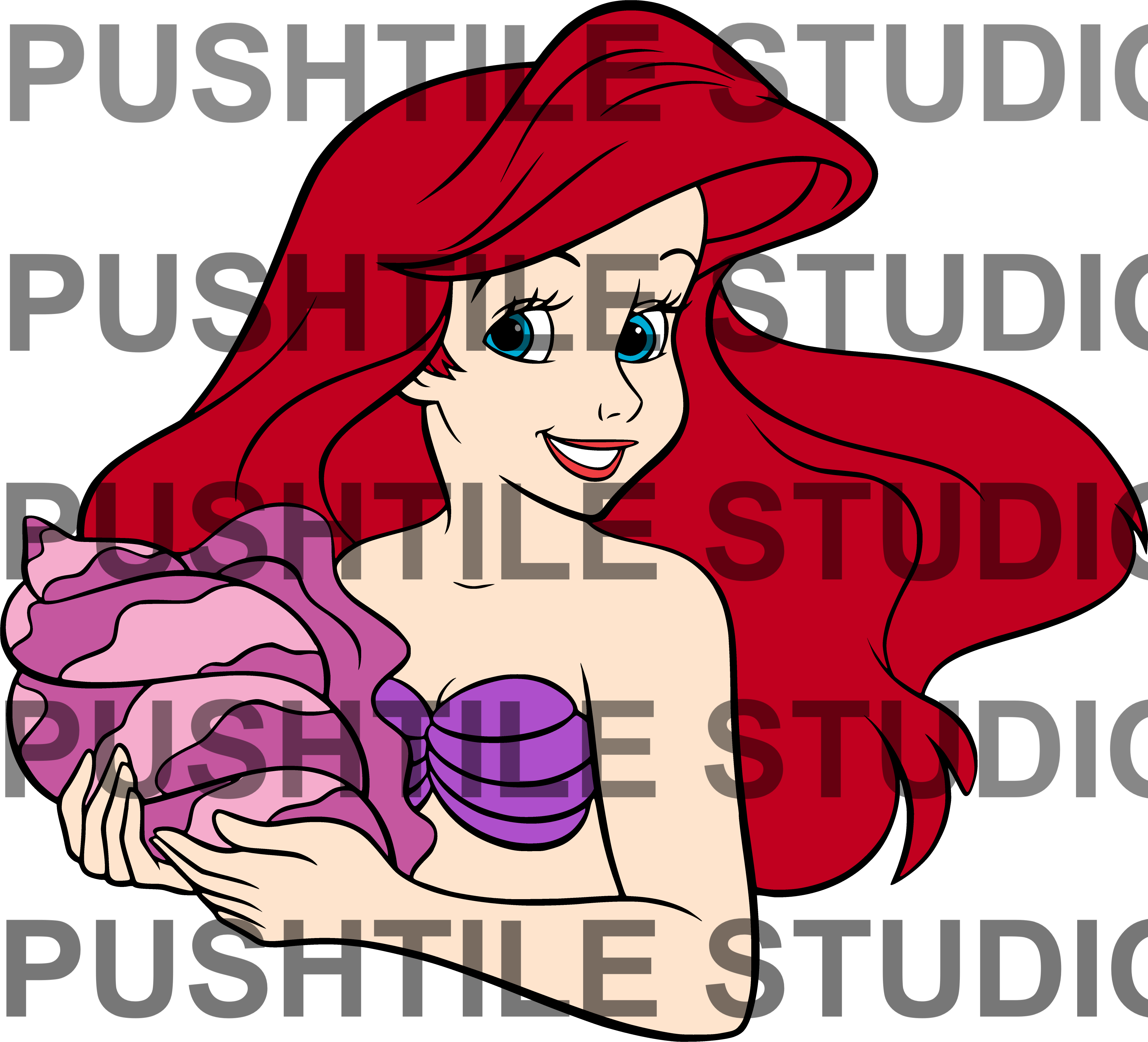 Push Tile Game 2 Player Set（ Little Mermaid  ）65 Tiles