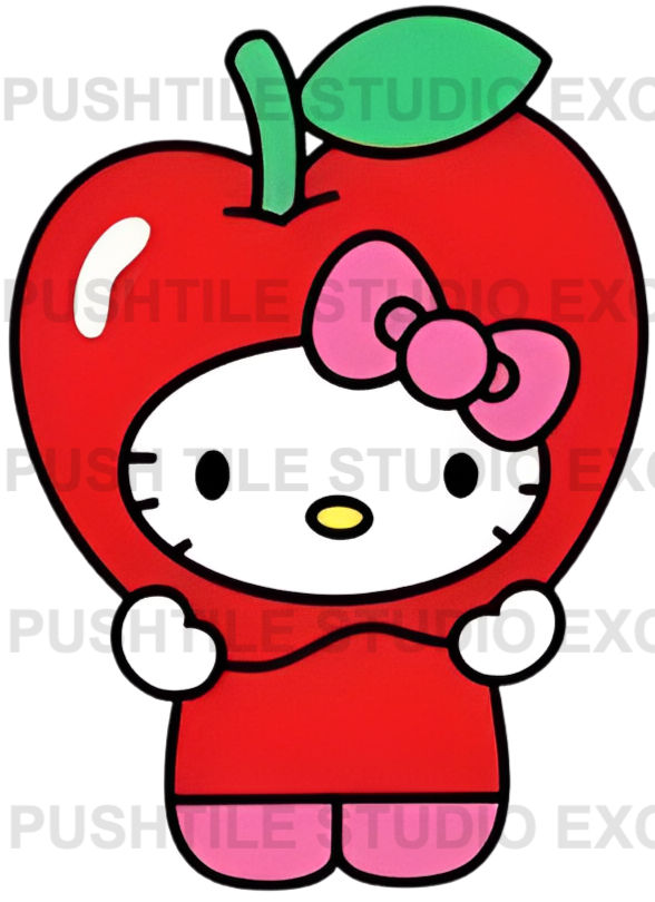 Pre-Release Push Tile Game 2 Player Set（ Sanrio Hello Kitty Cosplay Princess VS Fruits ）65 Tiles