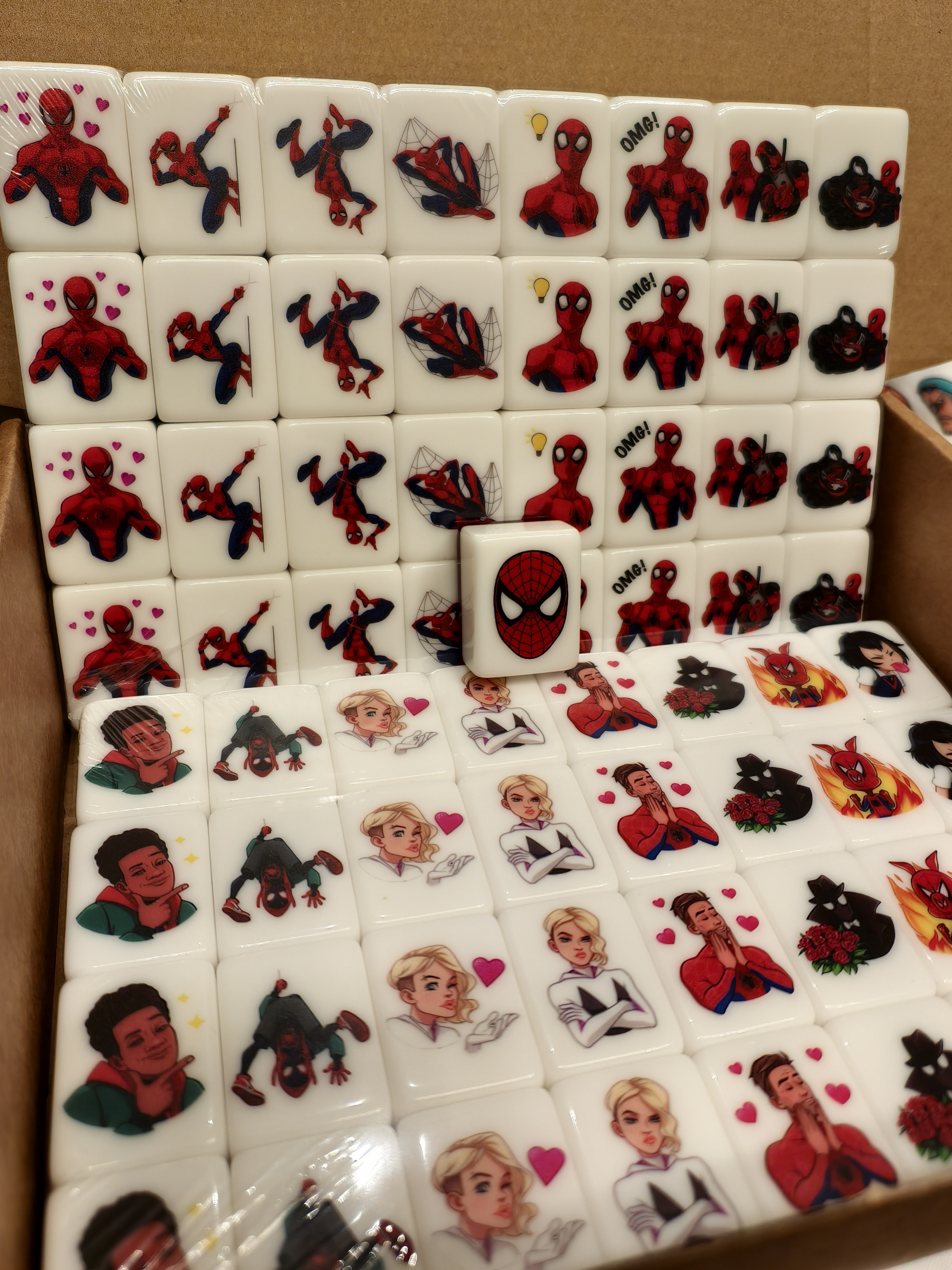 Push Tile Game 2 Player Set（ Spiderman vs The Multiverse ）65 Tiles