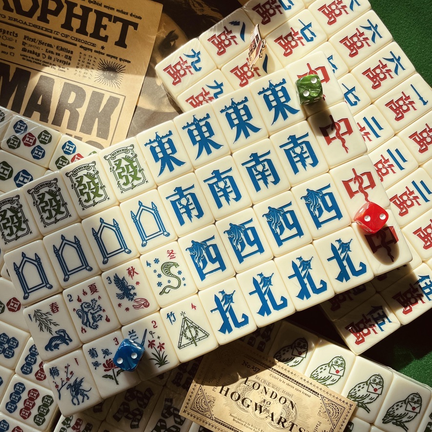 Handmade Traditional Harry Potter Mahjong Tile Set ( 144 pcs )