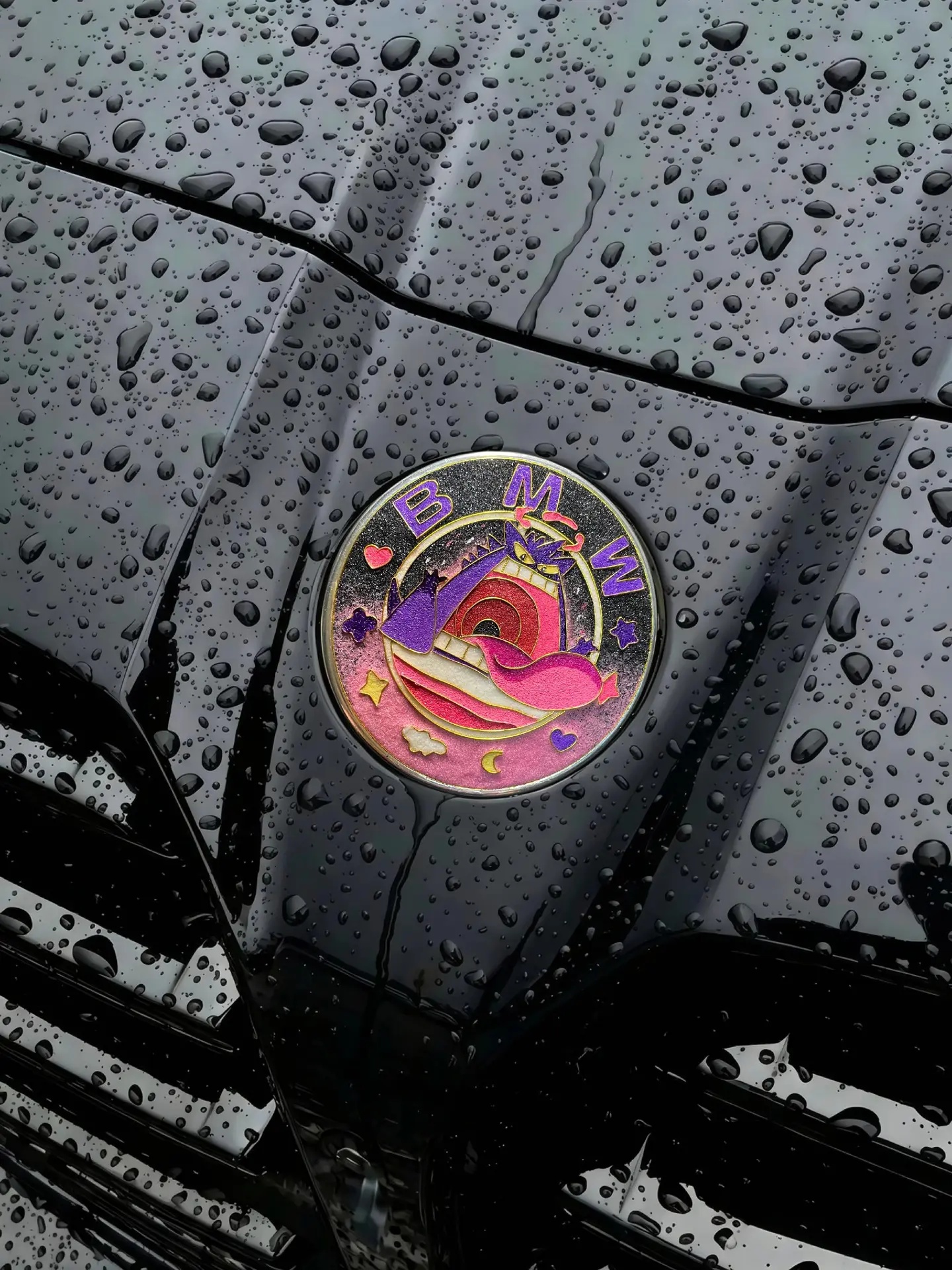 Heritage Enamel Custom Car Badge - G-MAX Gengar| Master Artisan Hand-Painted Emblem