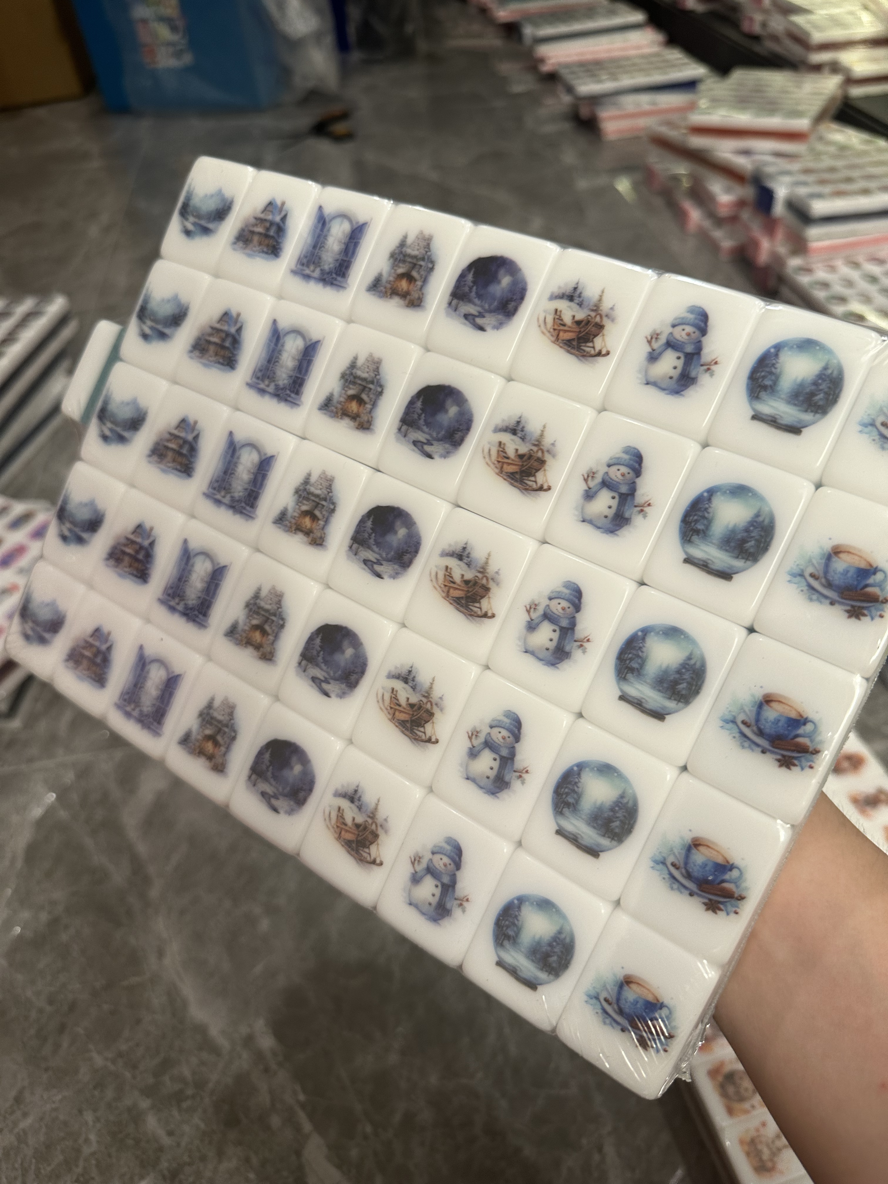 Push Tile Game Deluxe 2 Player Set（ Season Collection - Winter ）91 Tiles