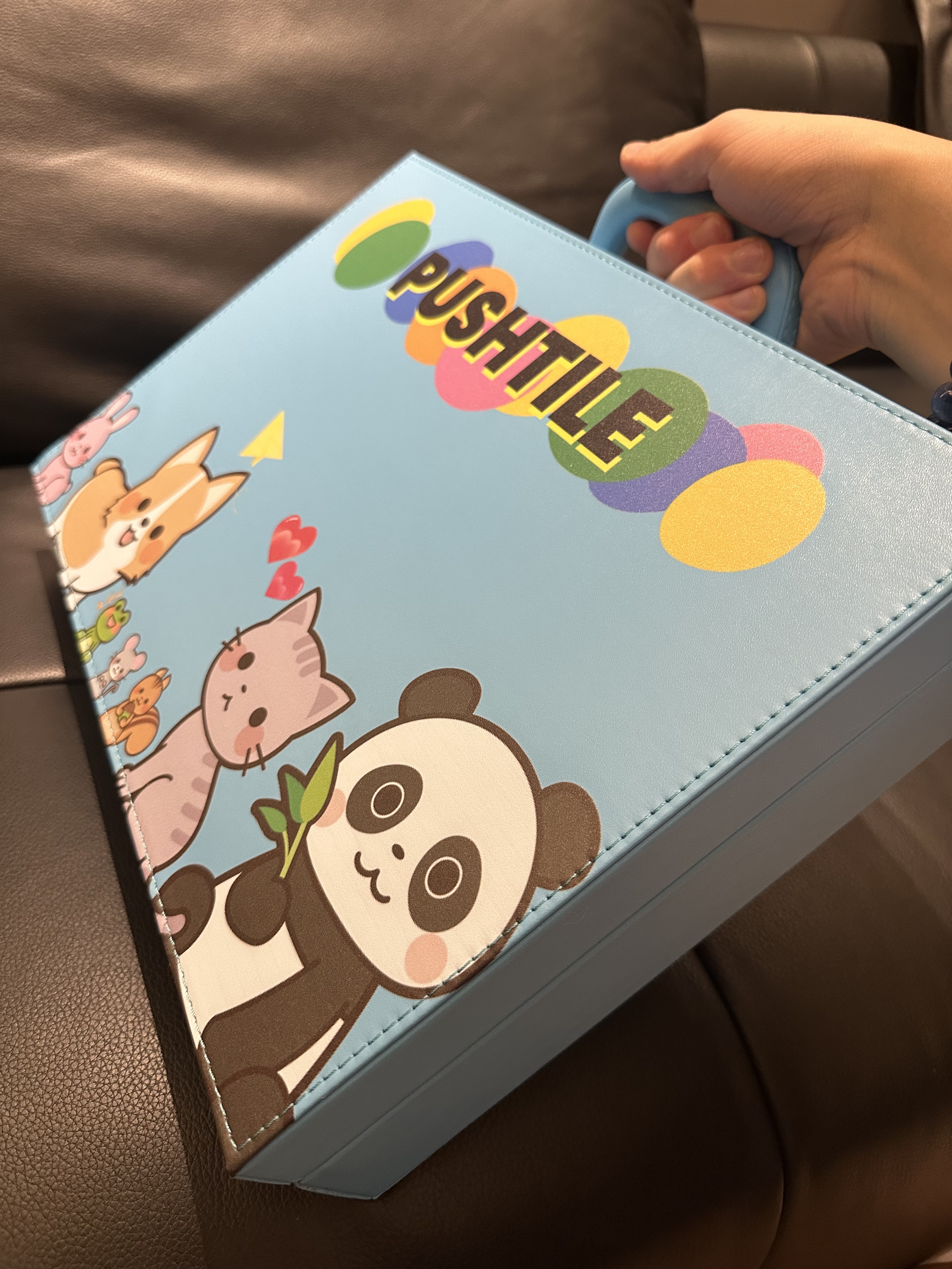 Pre-Order Premium Sky Blue PU Leather Tile Carrying Case 