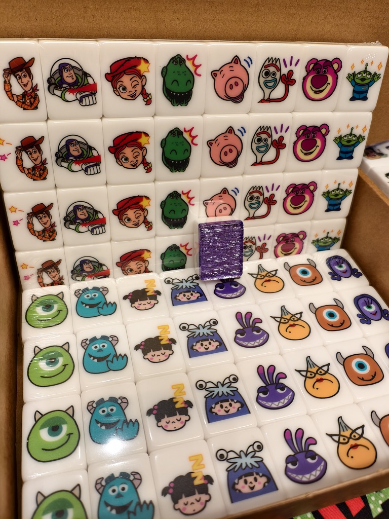 Push Tile Game 2 Player Set（ Toy Story vs Monster Inc ）65 Tiles