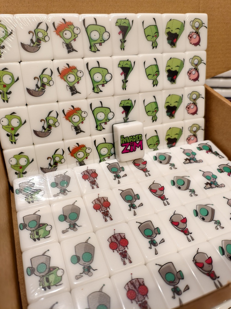 Push Tile Game 2 Player Set（ Invader Zim ）65 Tiles