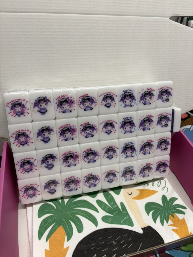 Push Tile Game 2 Player Set（ Kuromi Cafe Maid ）65 Tiles