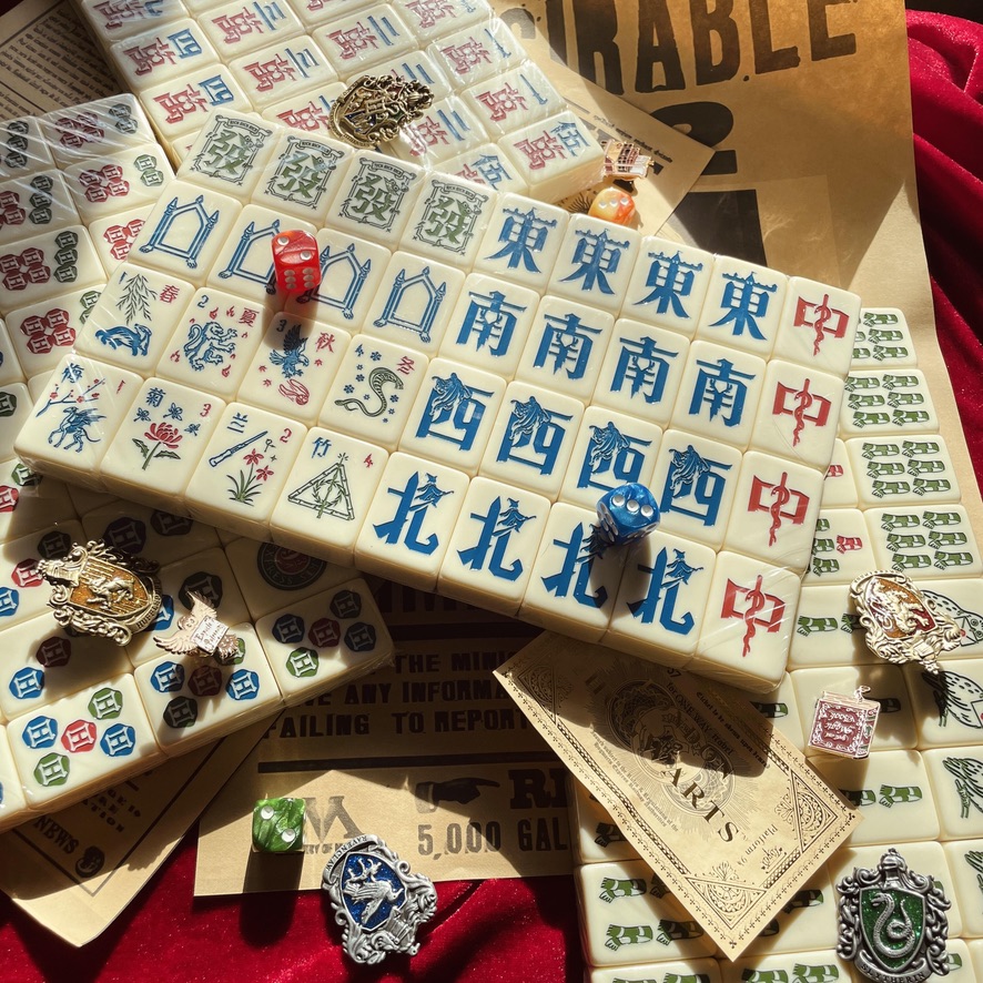 Handmade Traditional Harry Potter Mahjong Tile Set ( 144 pcs )