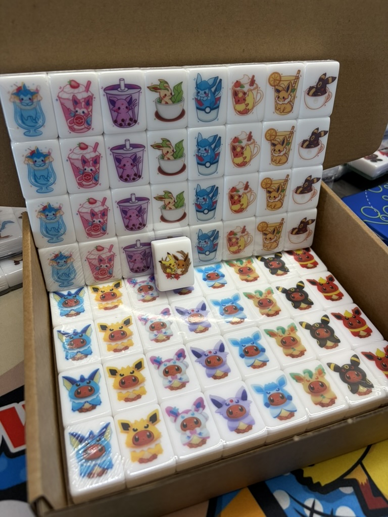 Push Tile Game 2 Player Set（ Eevee Cosplay VS Eevee Cafe ）65 Tiles