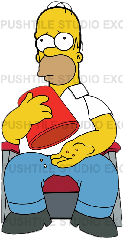 Push Tile Game 2 Player Set（ Simpsons Family VS Antagonists ）65 Tiles