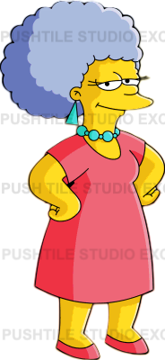 Push Tile Game 2 Player Set（ Simpsons Family VS Antagonists ）65 Tiles