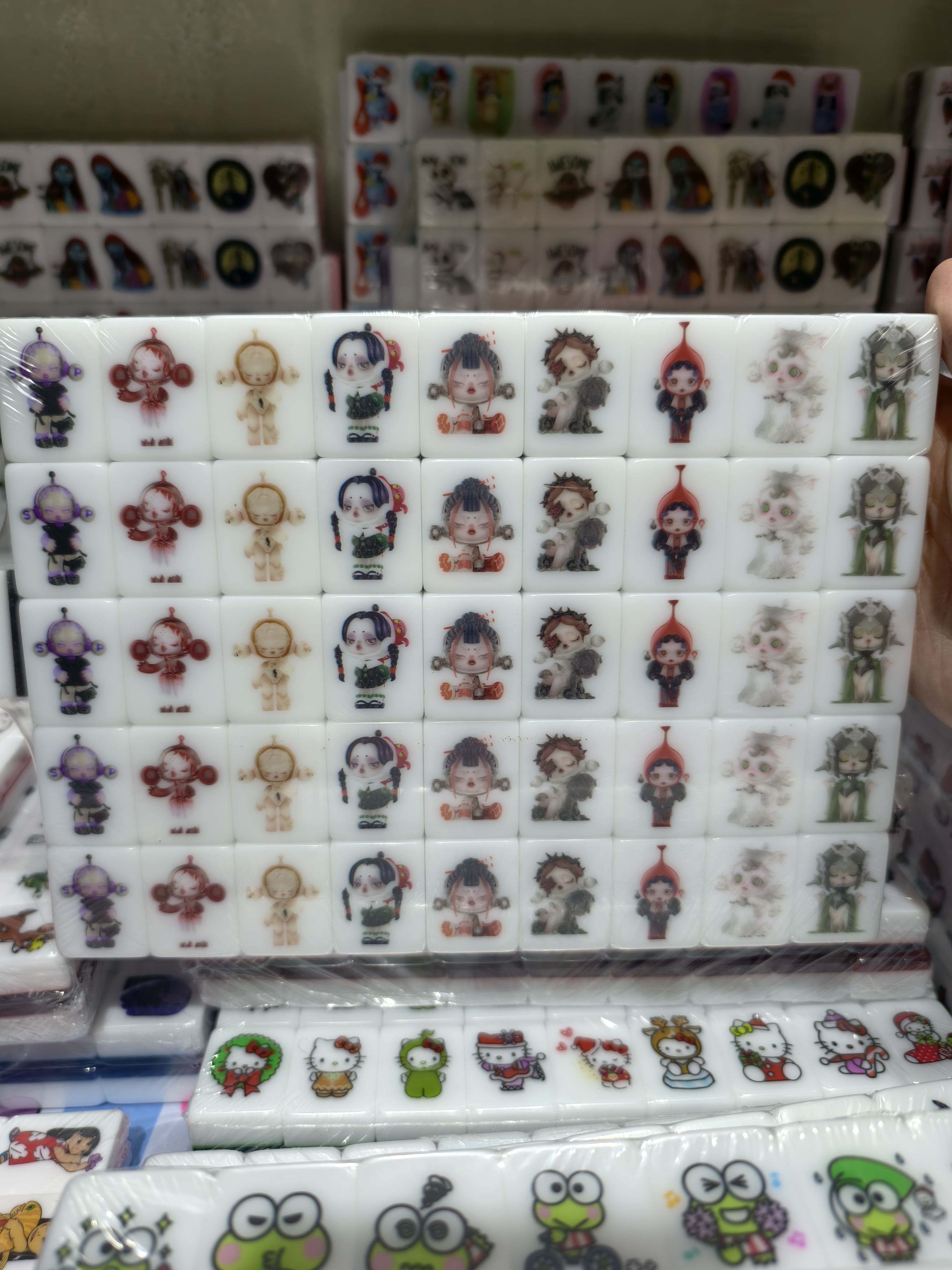 Push Tile Game Deluxe 2 Player Set（ Labubu VS Skull Panda Deluxe ）91 Tiles