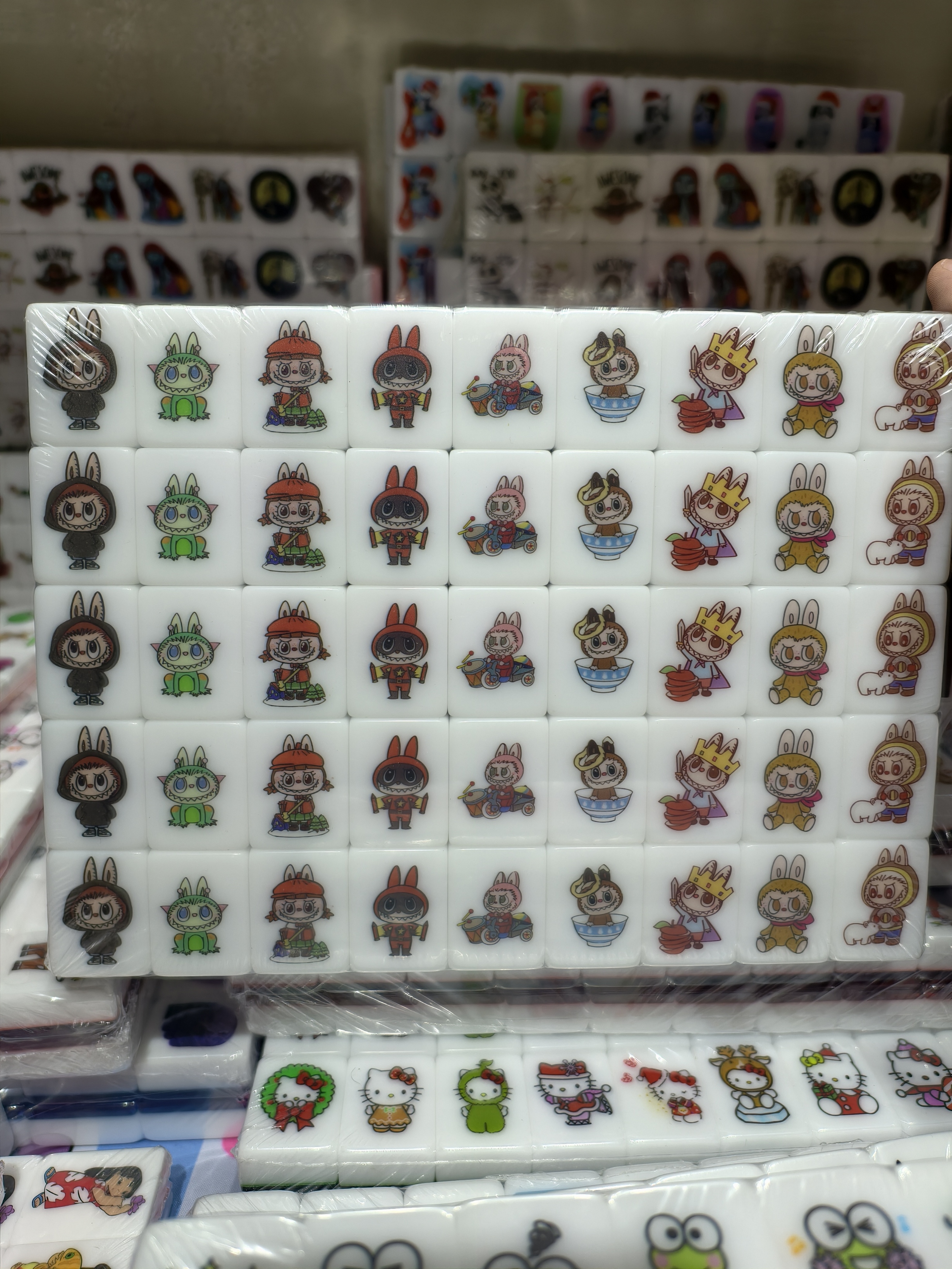 Push Tile Game Deluxe 2 Player Set（ Labubu VS Skull Panda Deluxe ）91 Tiles