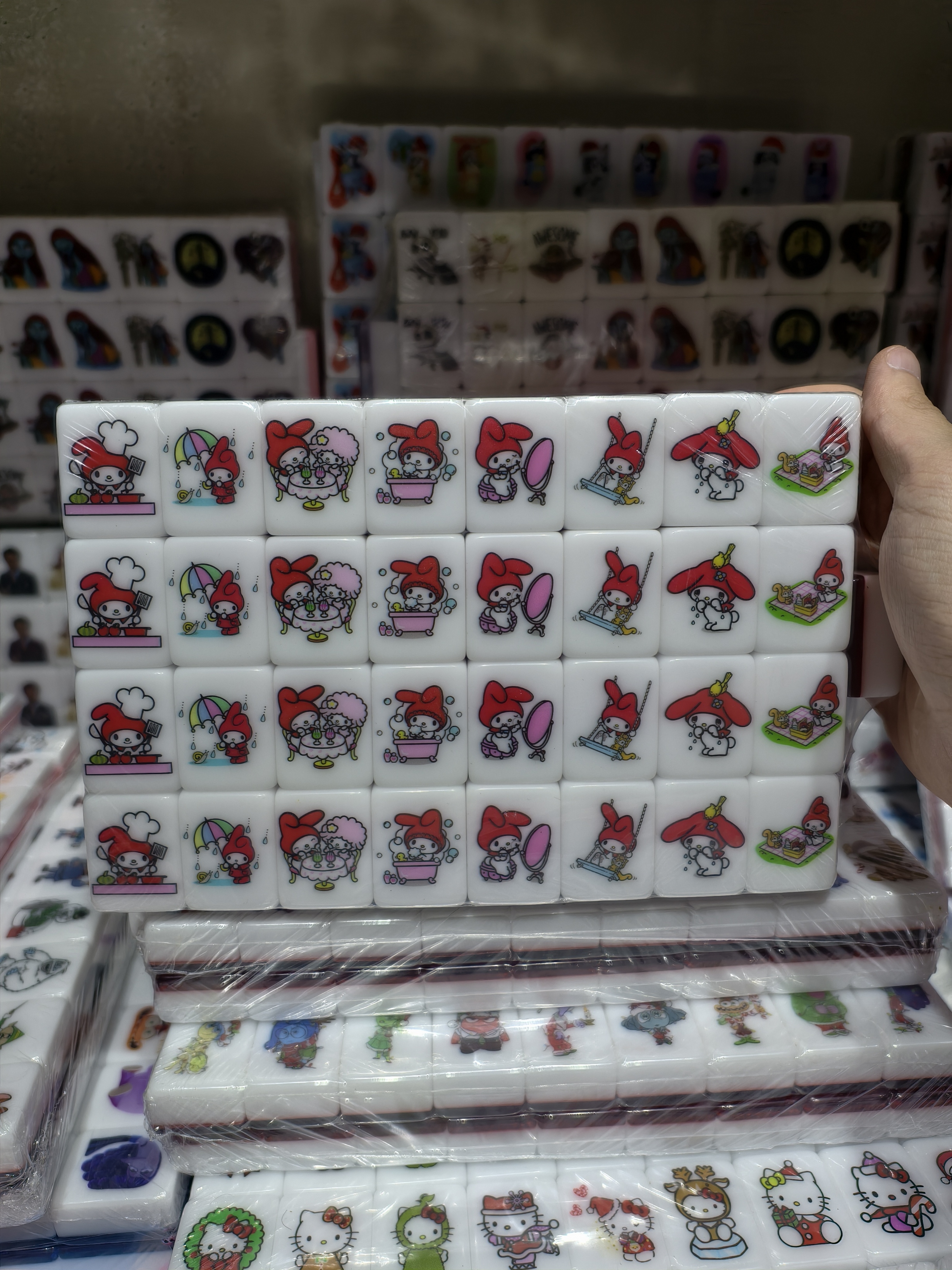 Push Tile Game 2 Player Set（ Sanrio - Melody ）65 Tiles