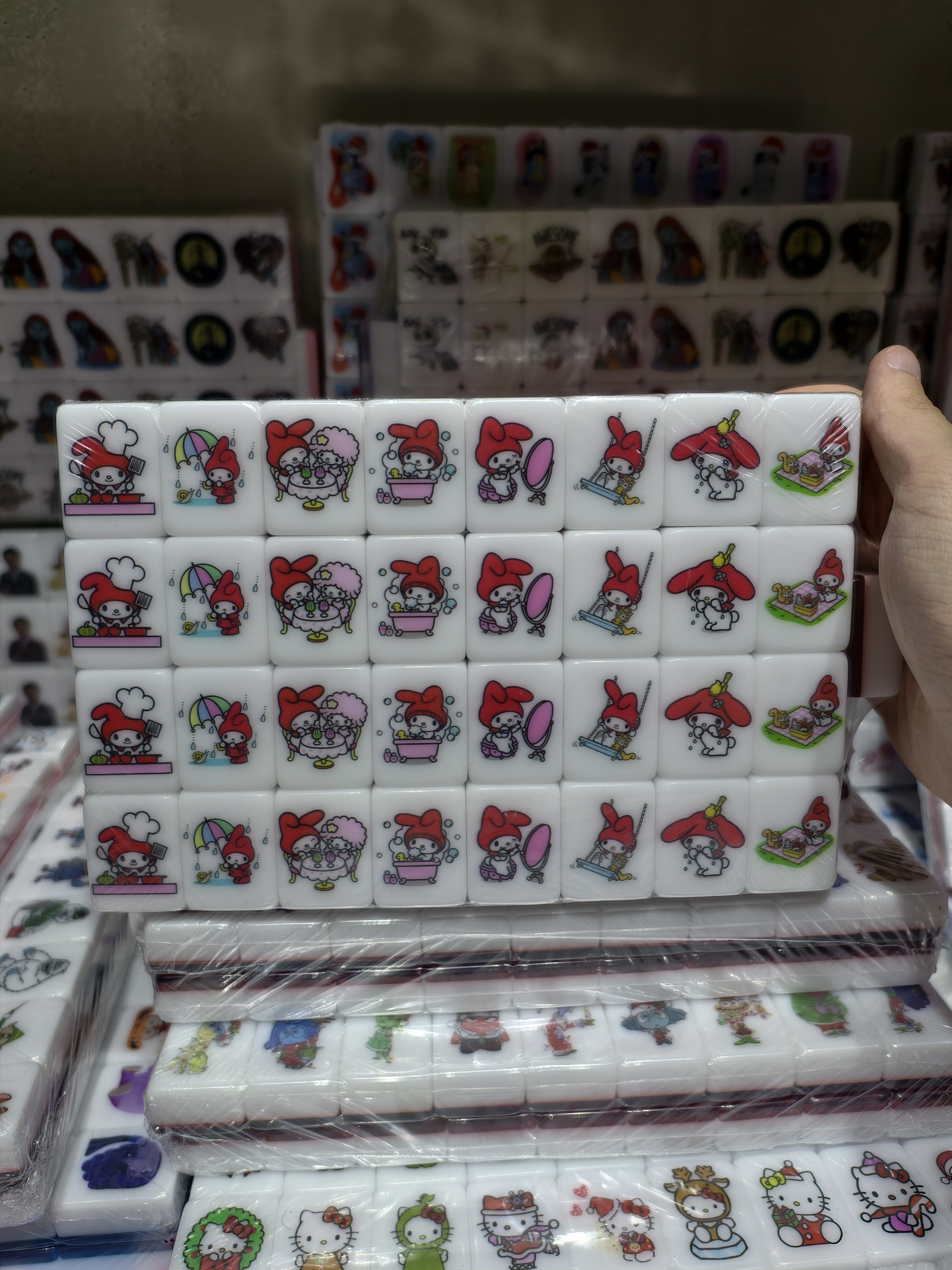 Push Tile Game 2 Player Set（ Sanrio Melody ）65 Tiles