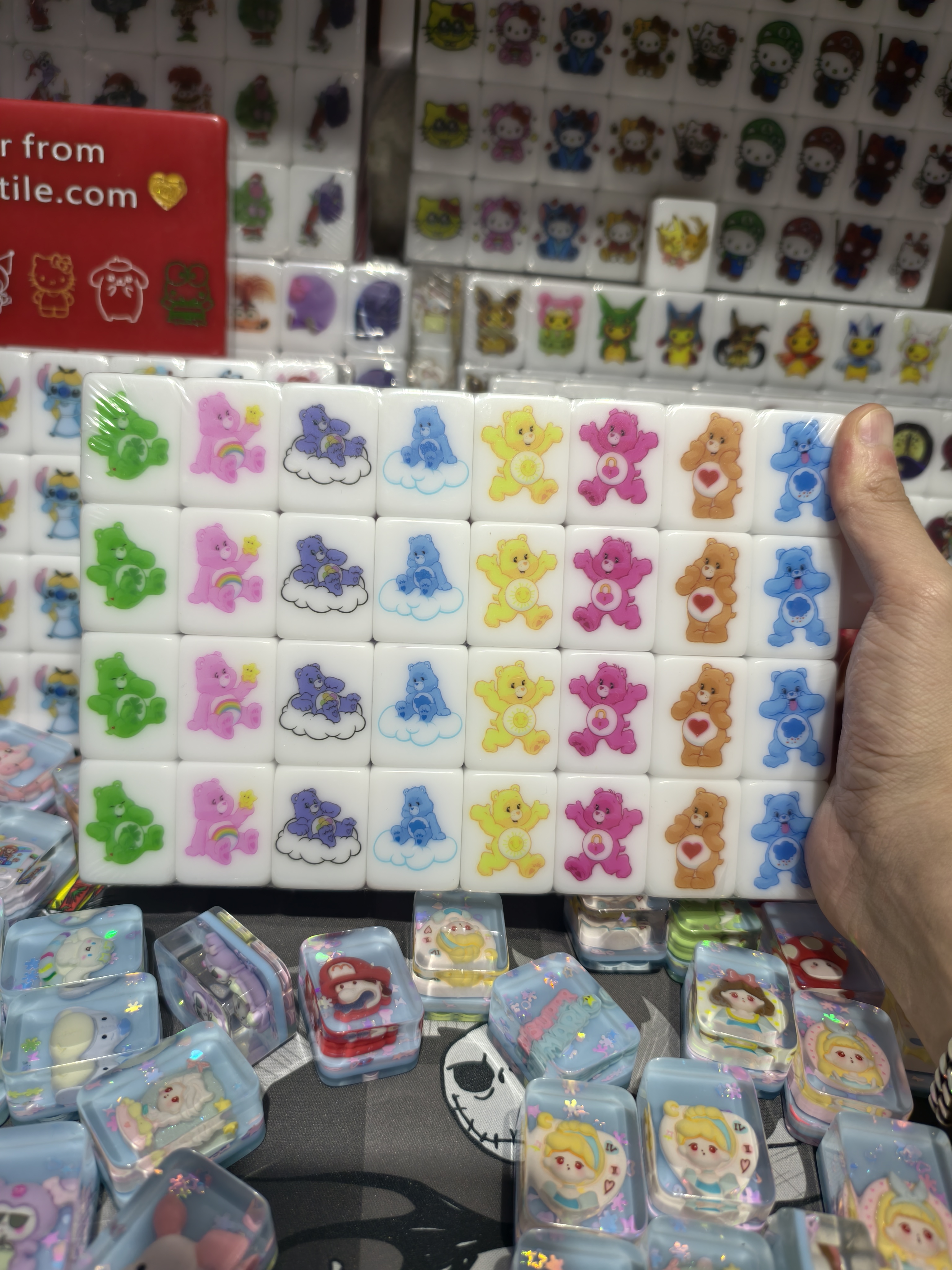 Push Tile Game 2 Player Set ( Carebear ) 65 Tiles