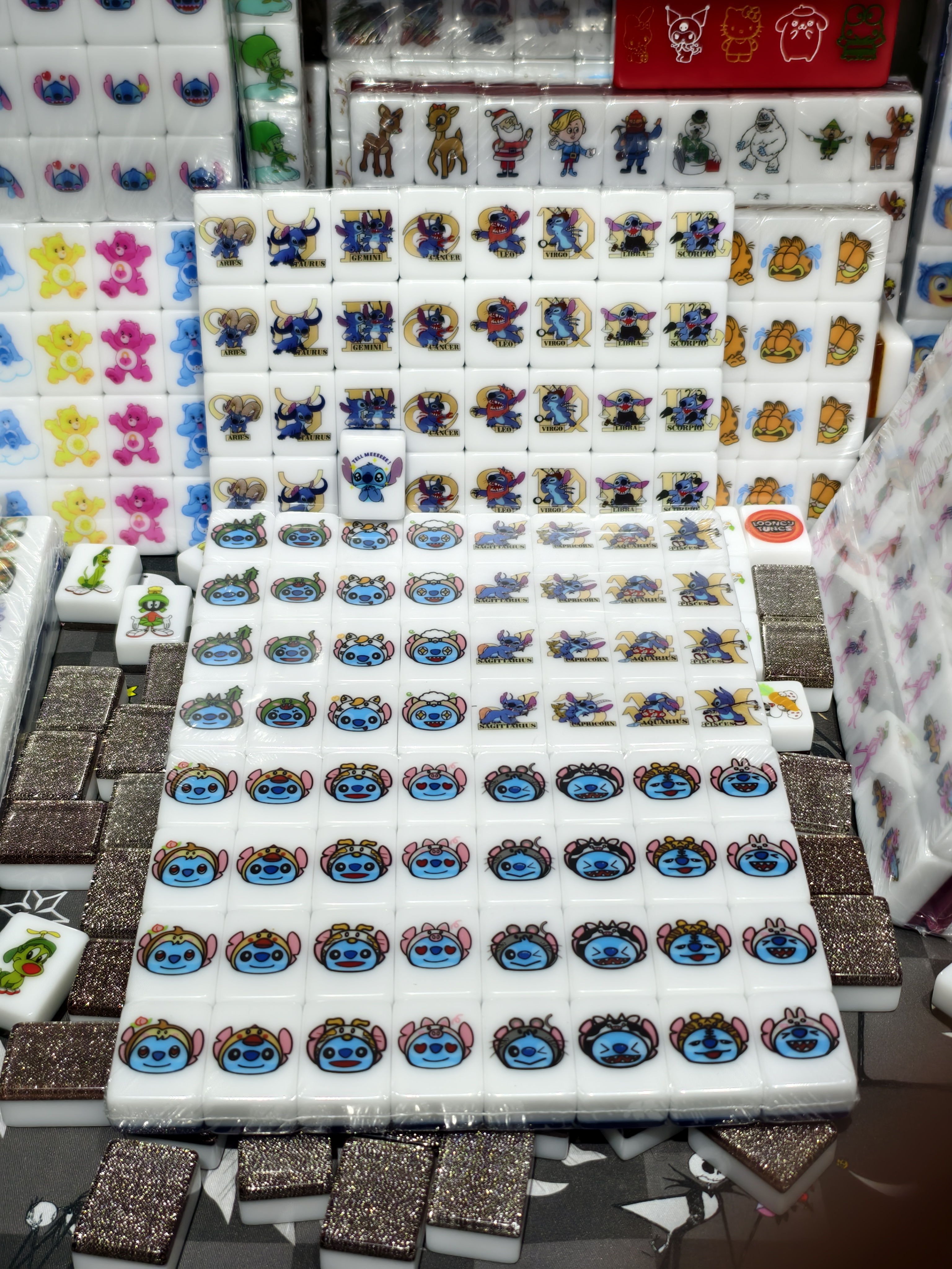 Push Tile Game Deluxe 2 Player Set（ Stitch  Astrology VS Chinese Zodiac ）97 Tiles