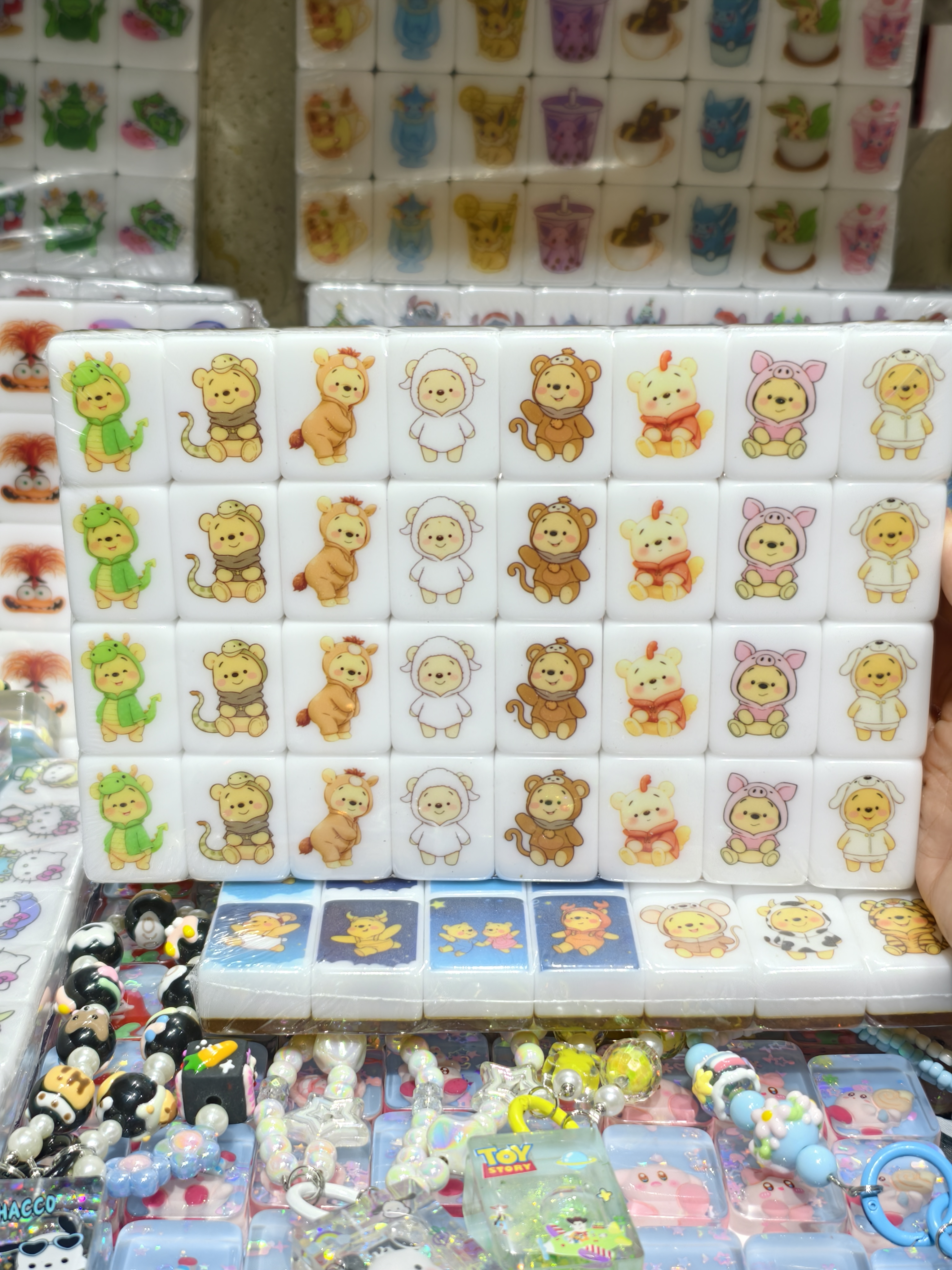 Push Tile Game Deluxe 2 Player Set（ Winnie the Pooh Astrology VS Chinese Zodiac ）97 Tiles