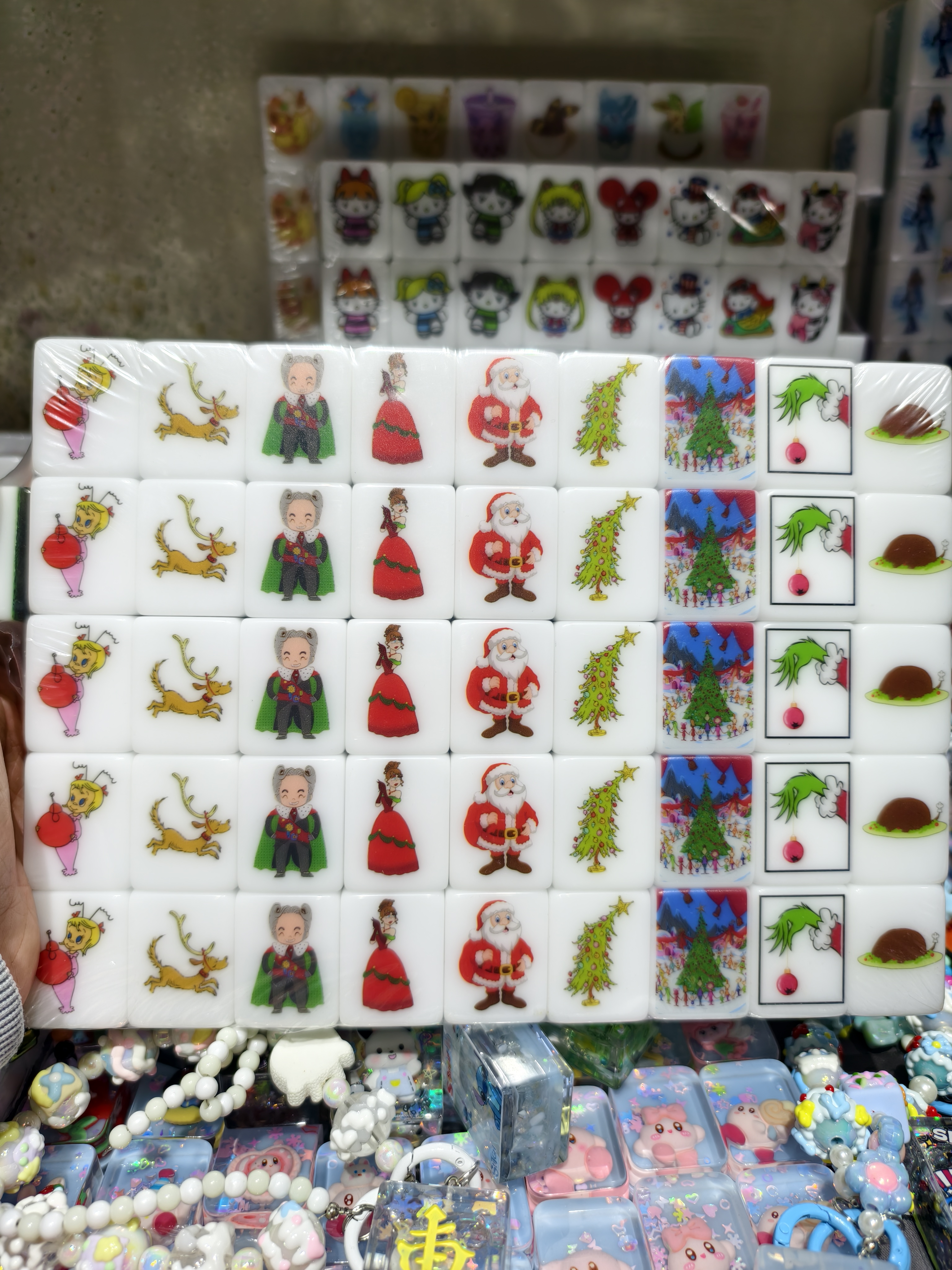 Push Tile Game Deluxe 2 Player Set（ The Grinch ）91 Tiles