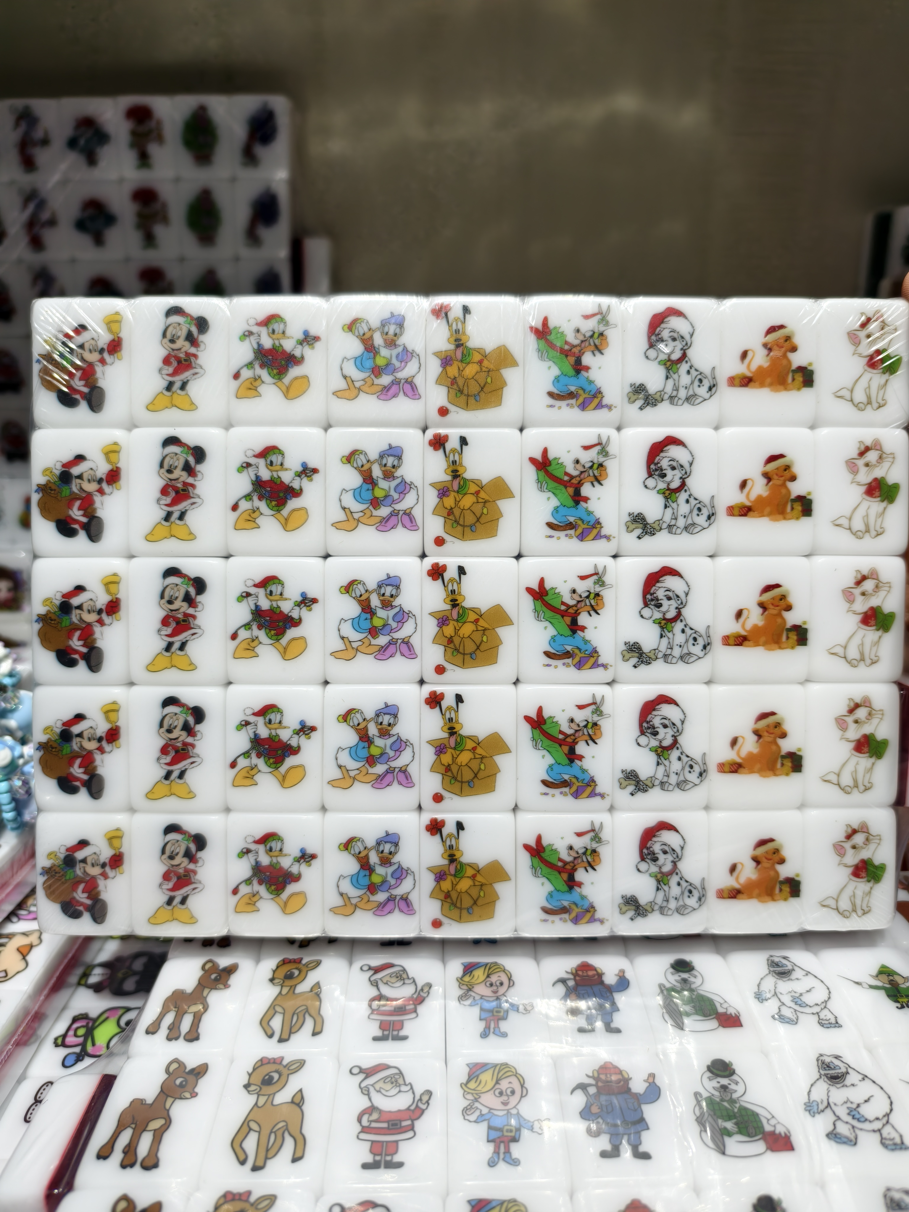 Push Tile Game Deluxe 2 Player Set（ Stitch VS Disney Christmas ）91 Tiles