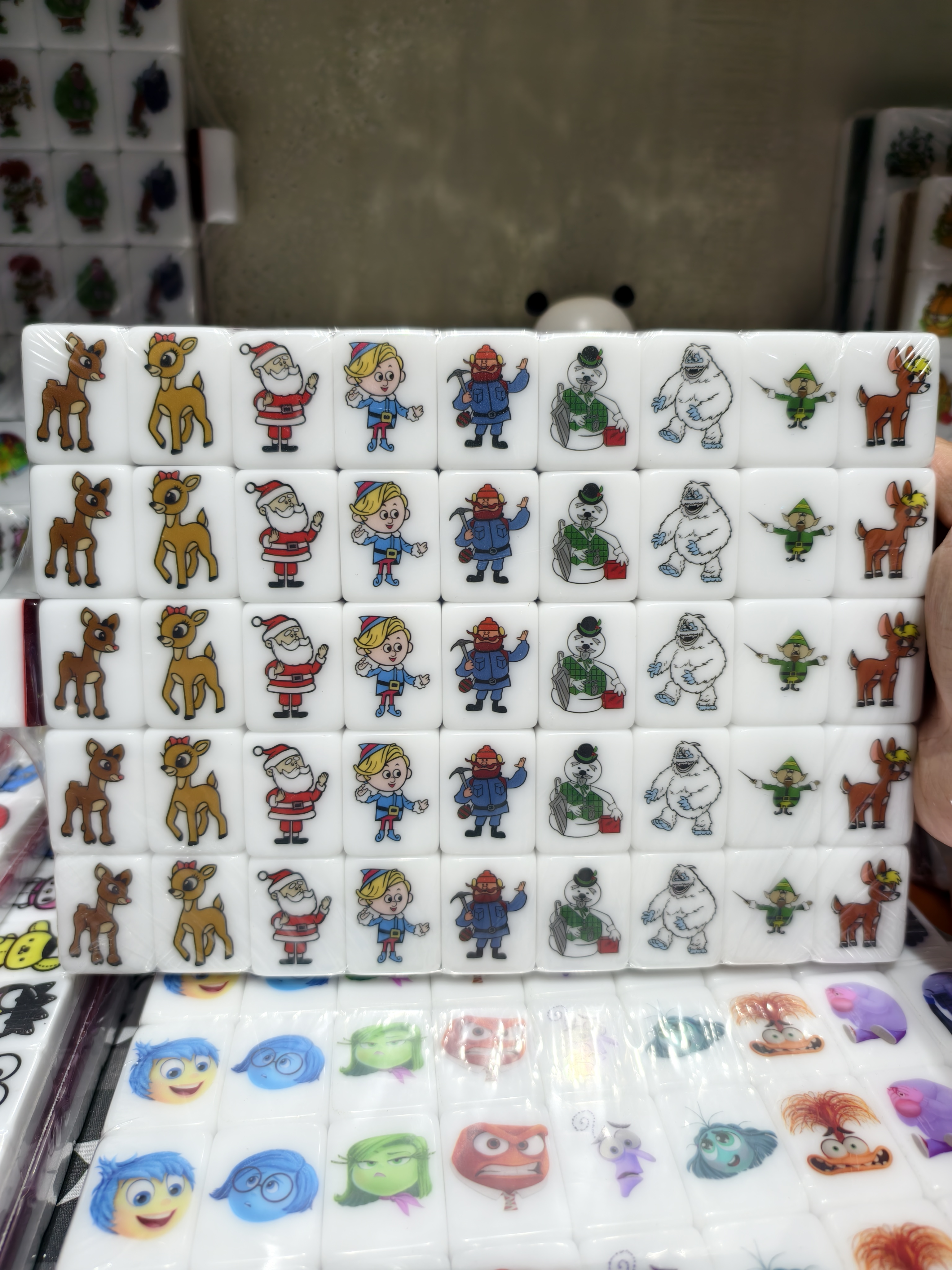 Push Tile Game Deluxe 2 Player Set（ Rudolph the red nosed reindeer）91 Tiles