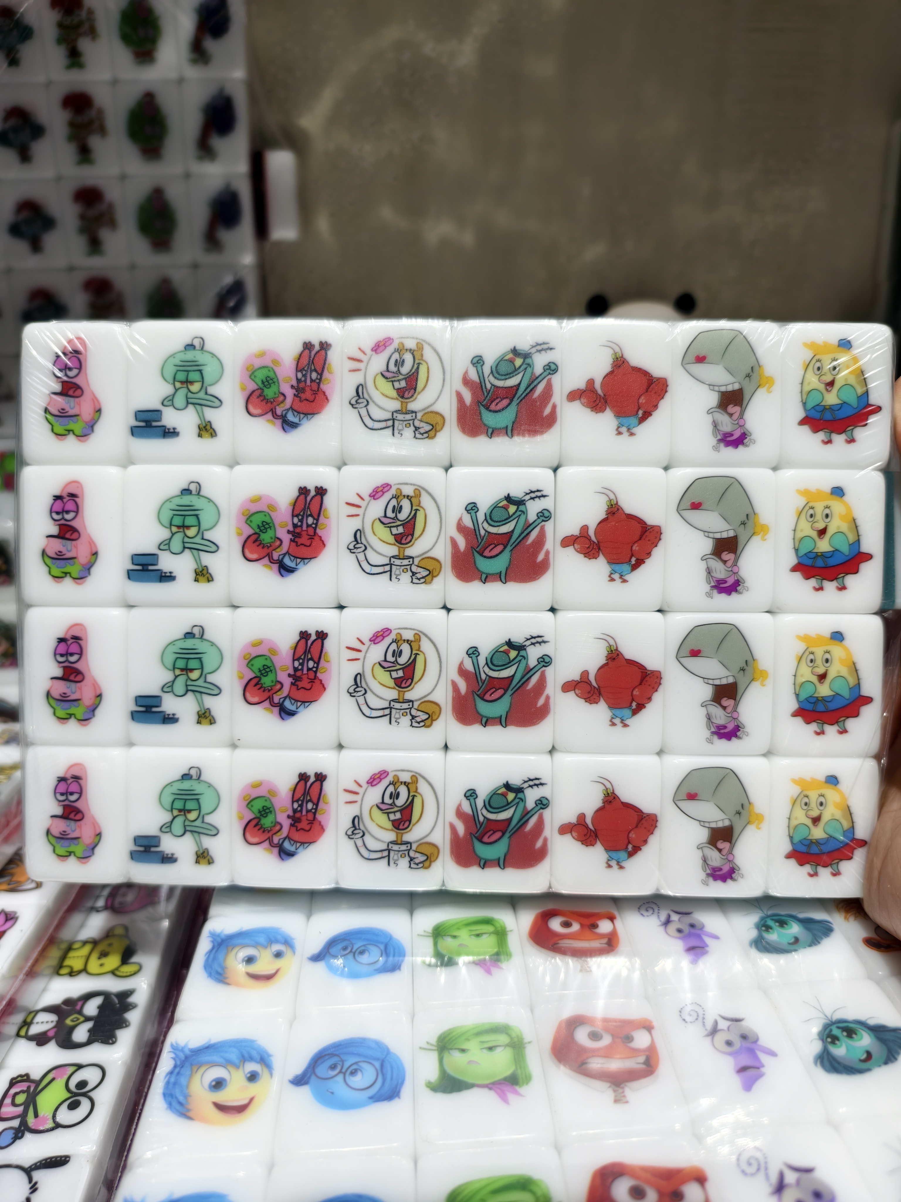 Push Tile Game Deluxe 2 Player Set（ New Sponge Bob ）65 Tiles