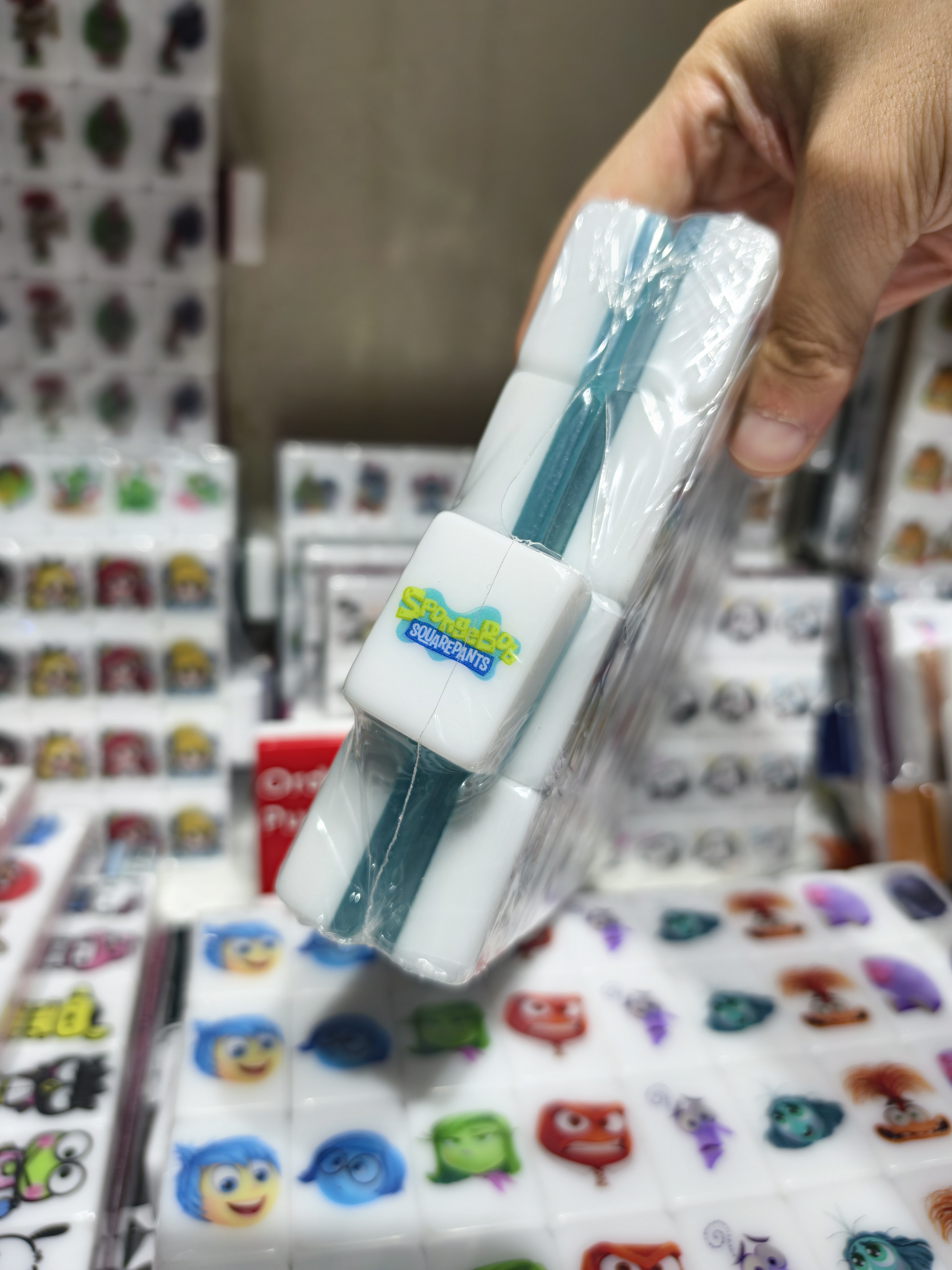 Push Tile Game Deluxe 2 Player Set（ New Sponge Bob ）65 Tiles