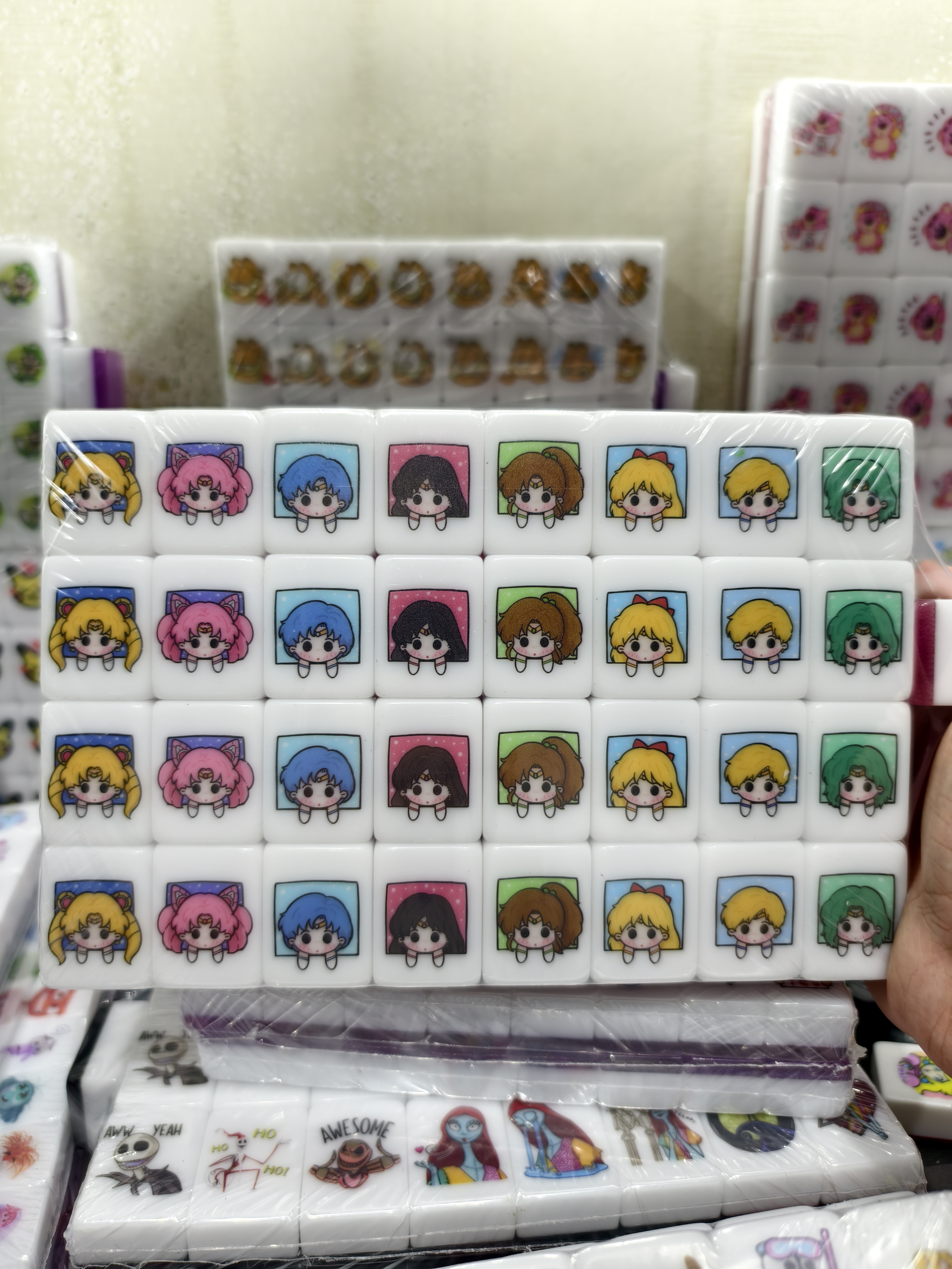 Push Tile Game 2 Player Set（ Sailor Moon VS Sanrio Sailor Moon ）65 Tiles