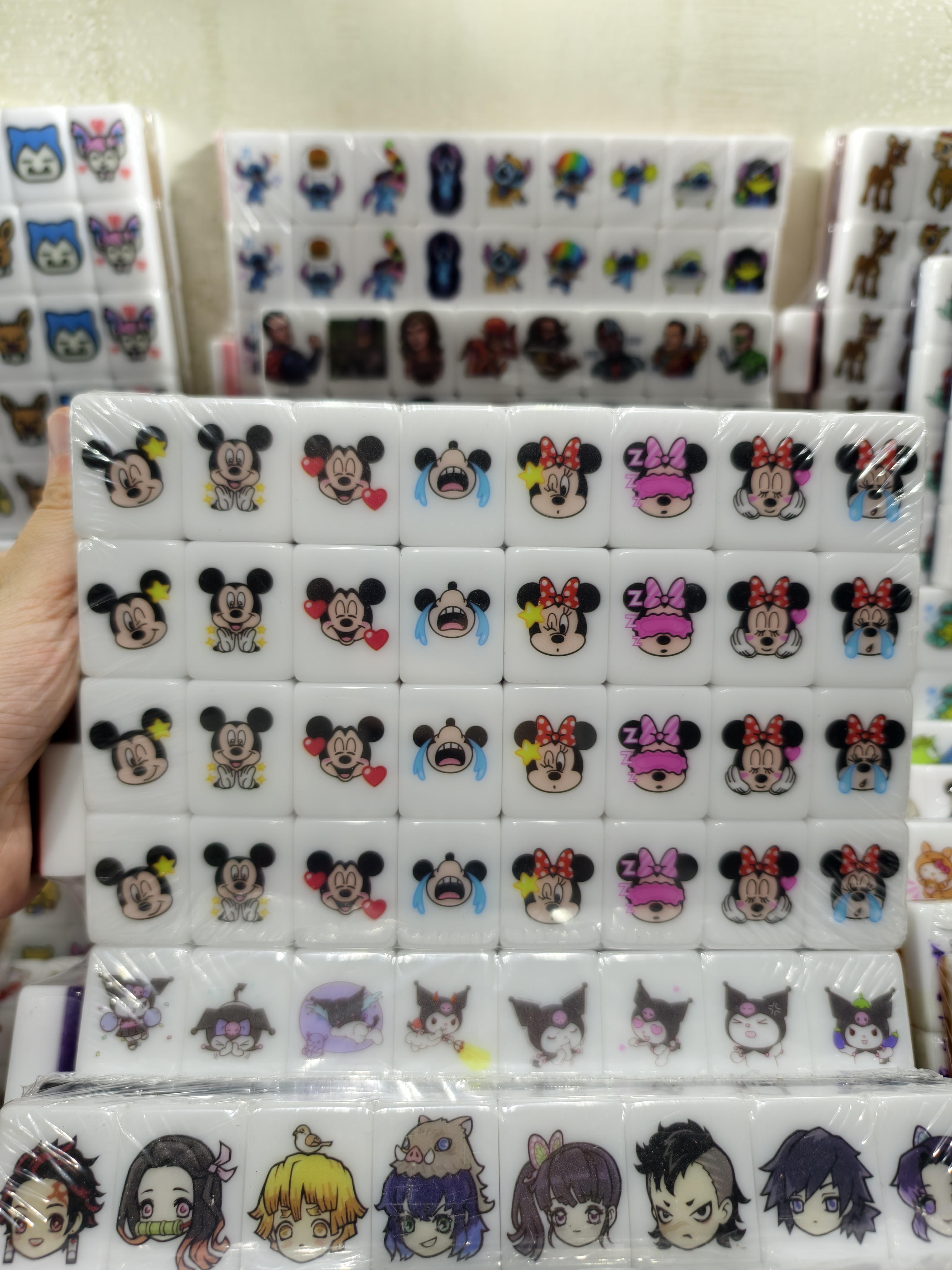 Push Tile Game 2 Player Set（ Micky & Minnie VS Daisy & Donald ）65 Tiles